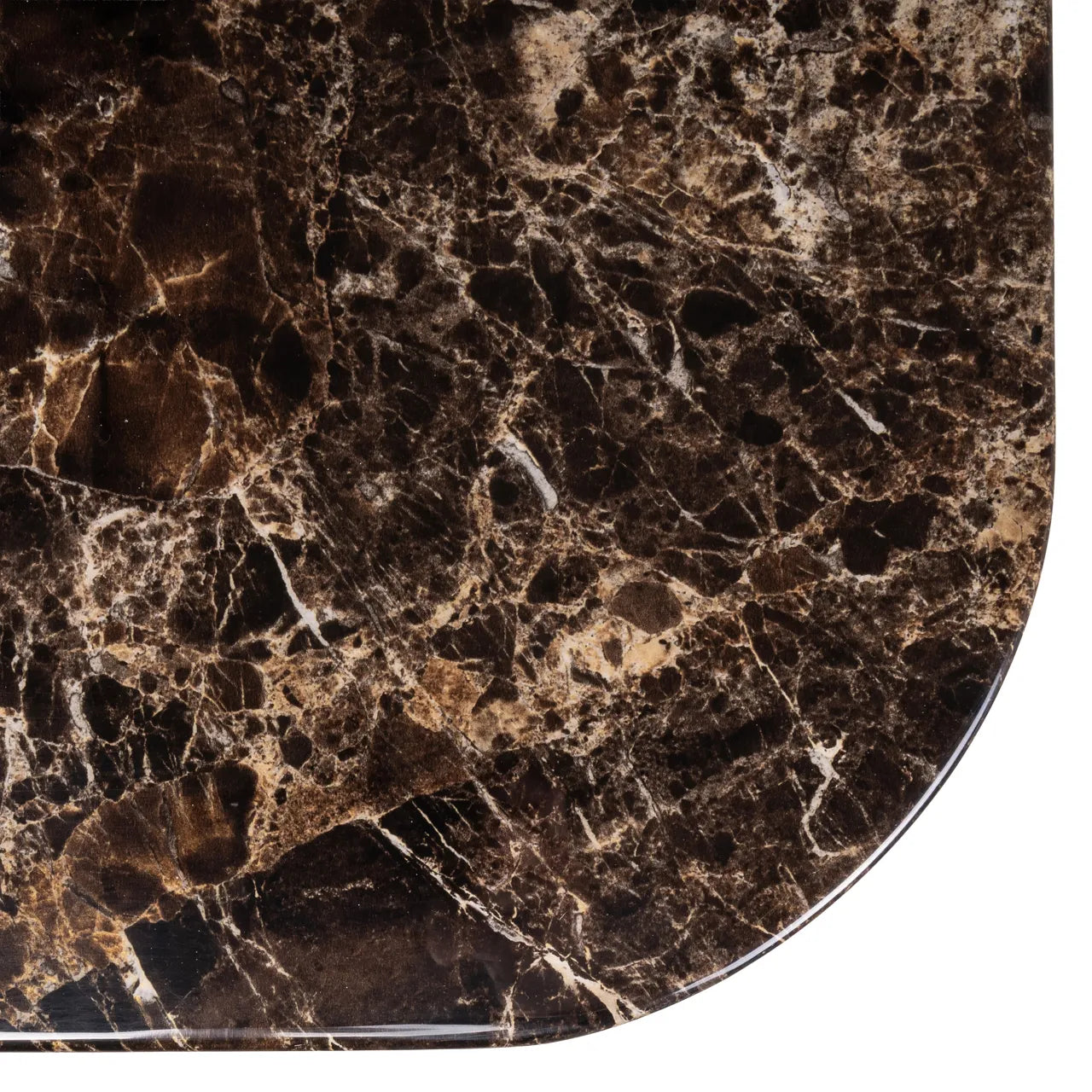 Richmond Interiors Almundi Chocolate Brown Faux Marble Dining Table 230cm