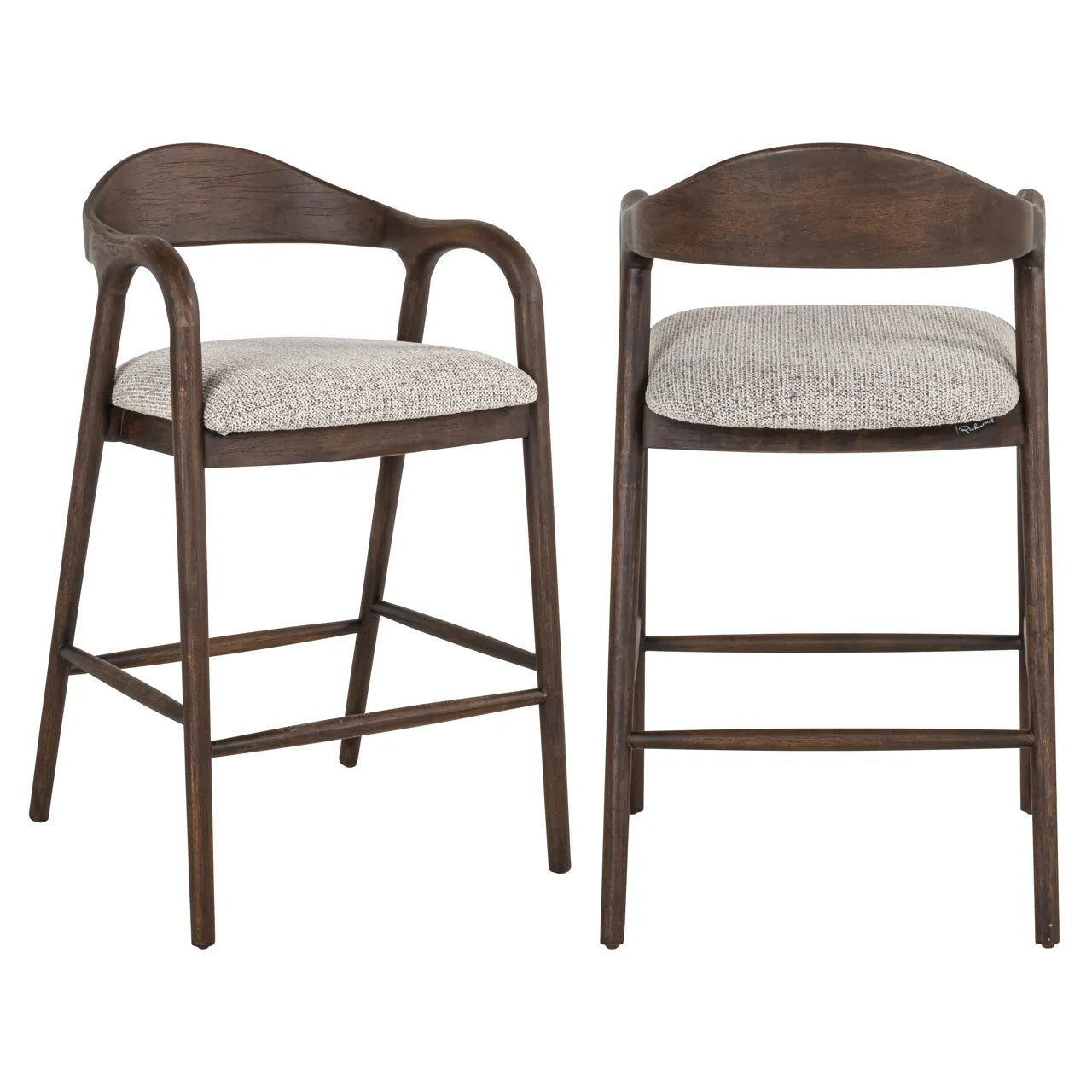 Richmond Interiors Mihara Mocca Boucle Counter Stool