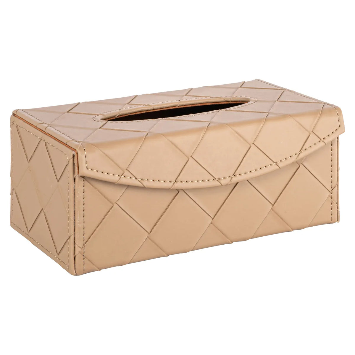 Richmond Interiors Molly Beige Faux Leather Tissue Box