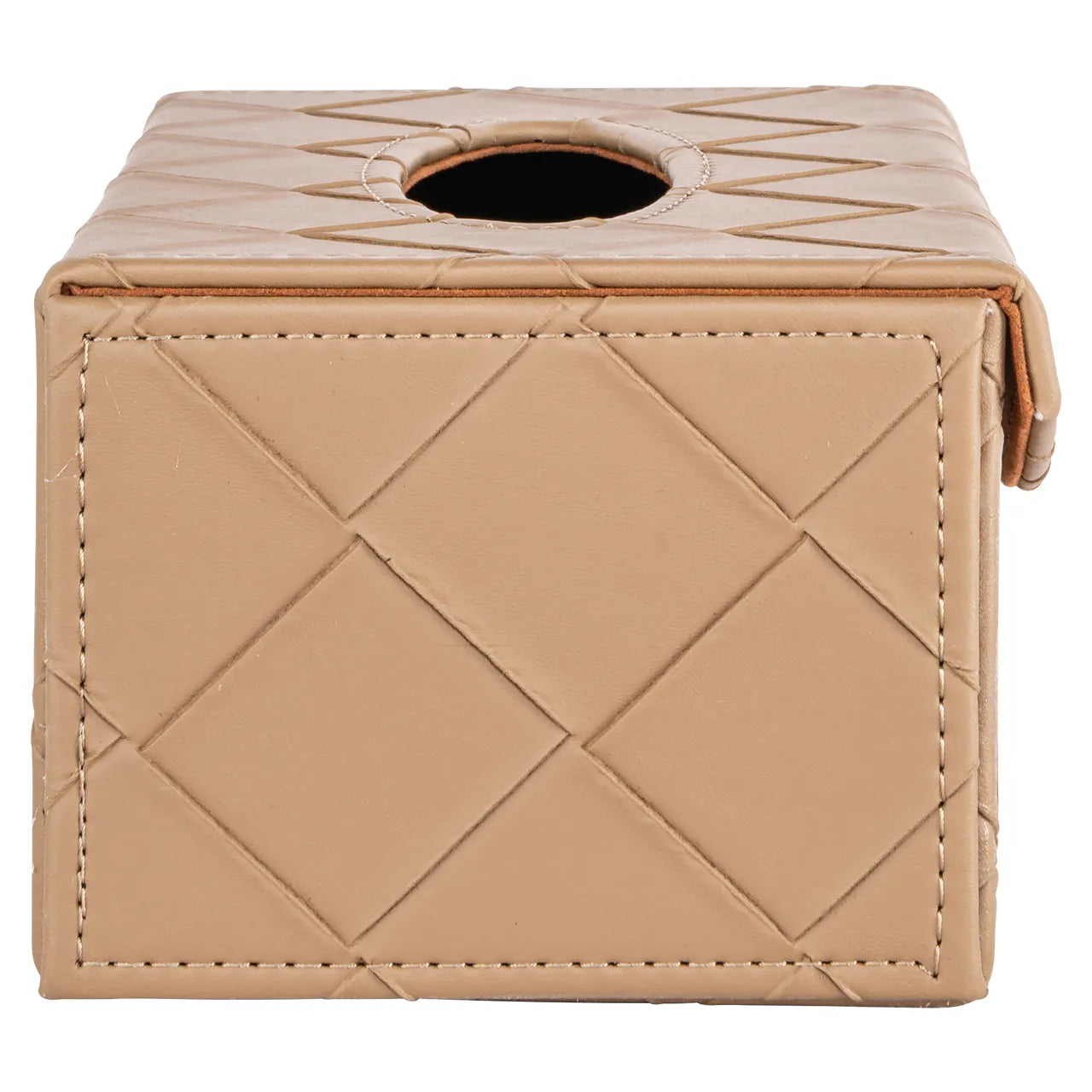 Richmond Interiors Molly Beige Faux Leather Tissue Box