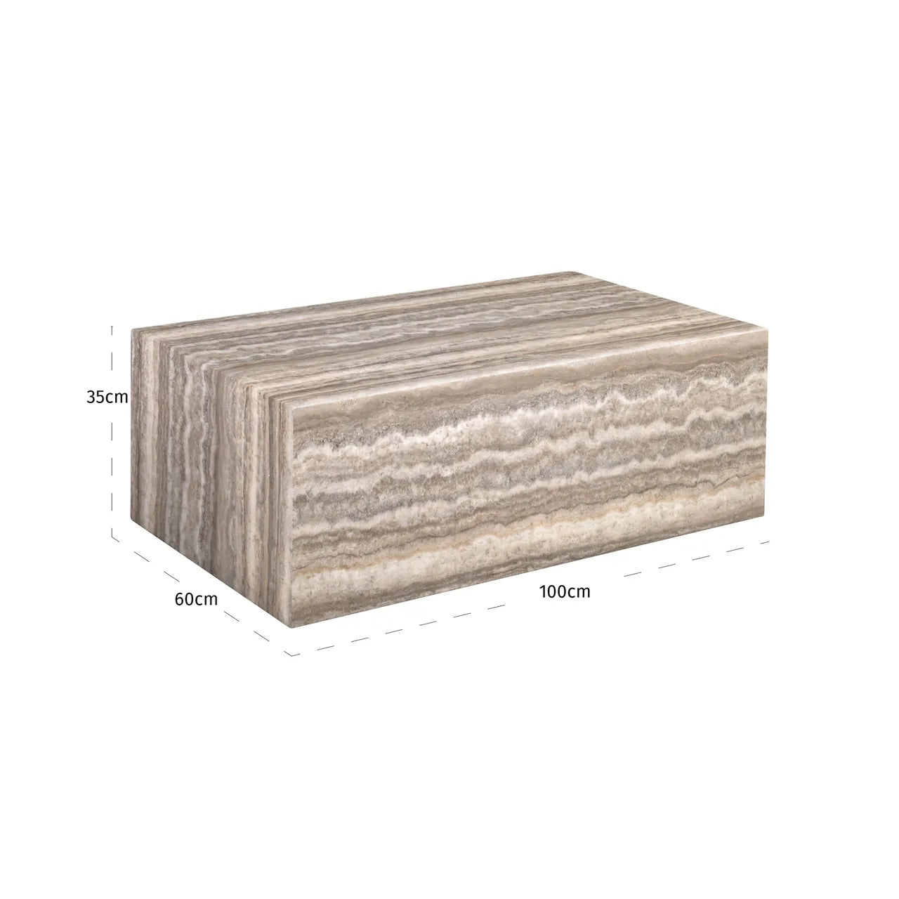 Richmond Interiors Dulce Grey/White Guangxi Marble Coffee Table