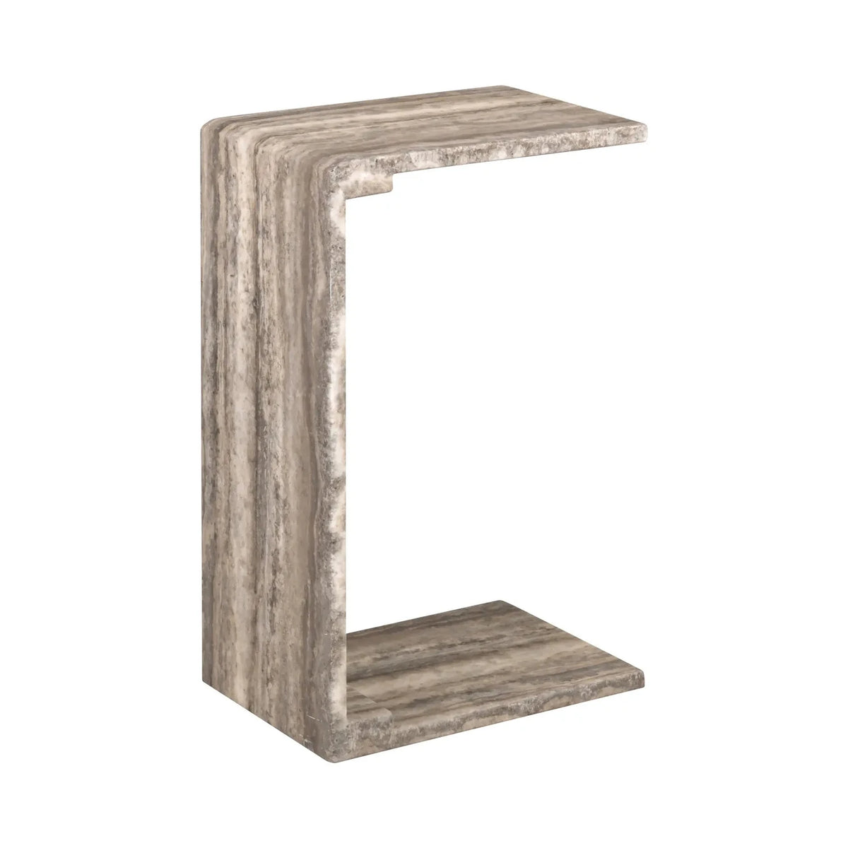 Richmond Interiors Dulce Grey/White Guangxi Marble Side Table