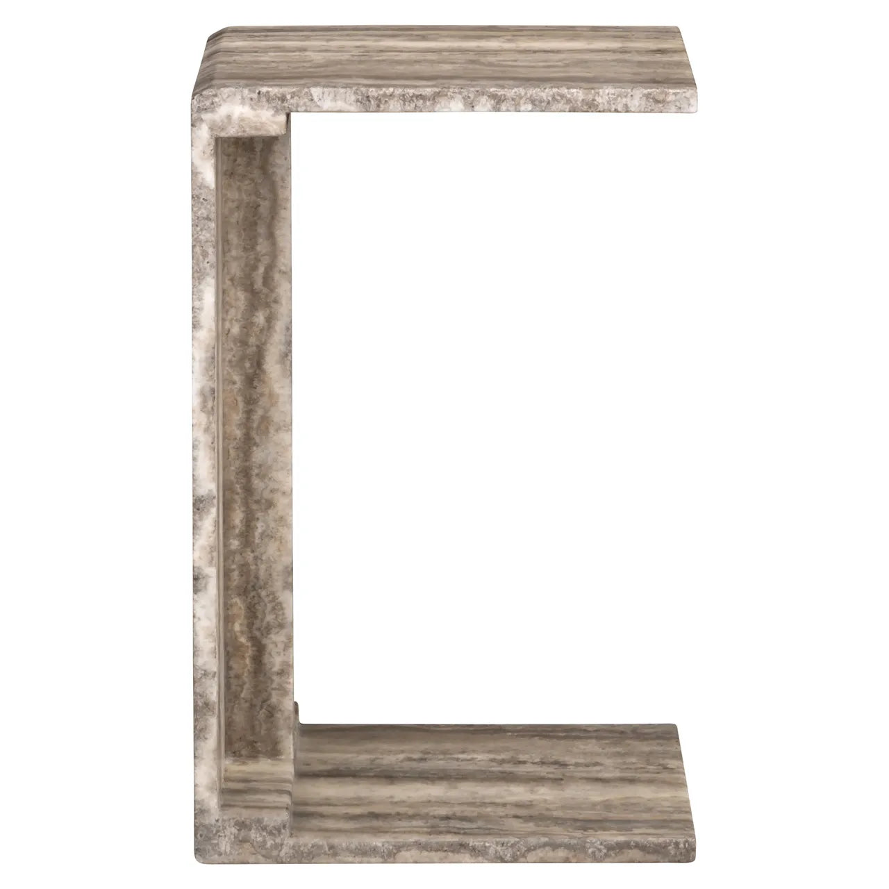 Richmond Interiors Dulce Grey/White Guangxi Marble Side Table