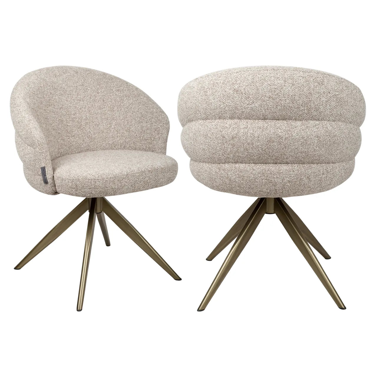 Richmond Interiors Zendaya Cayenne Brown Swivel Dining Chair