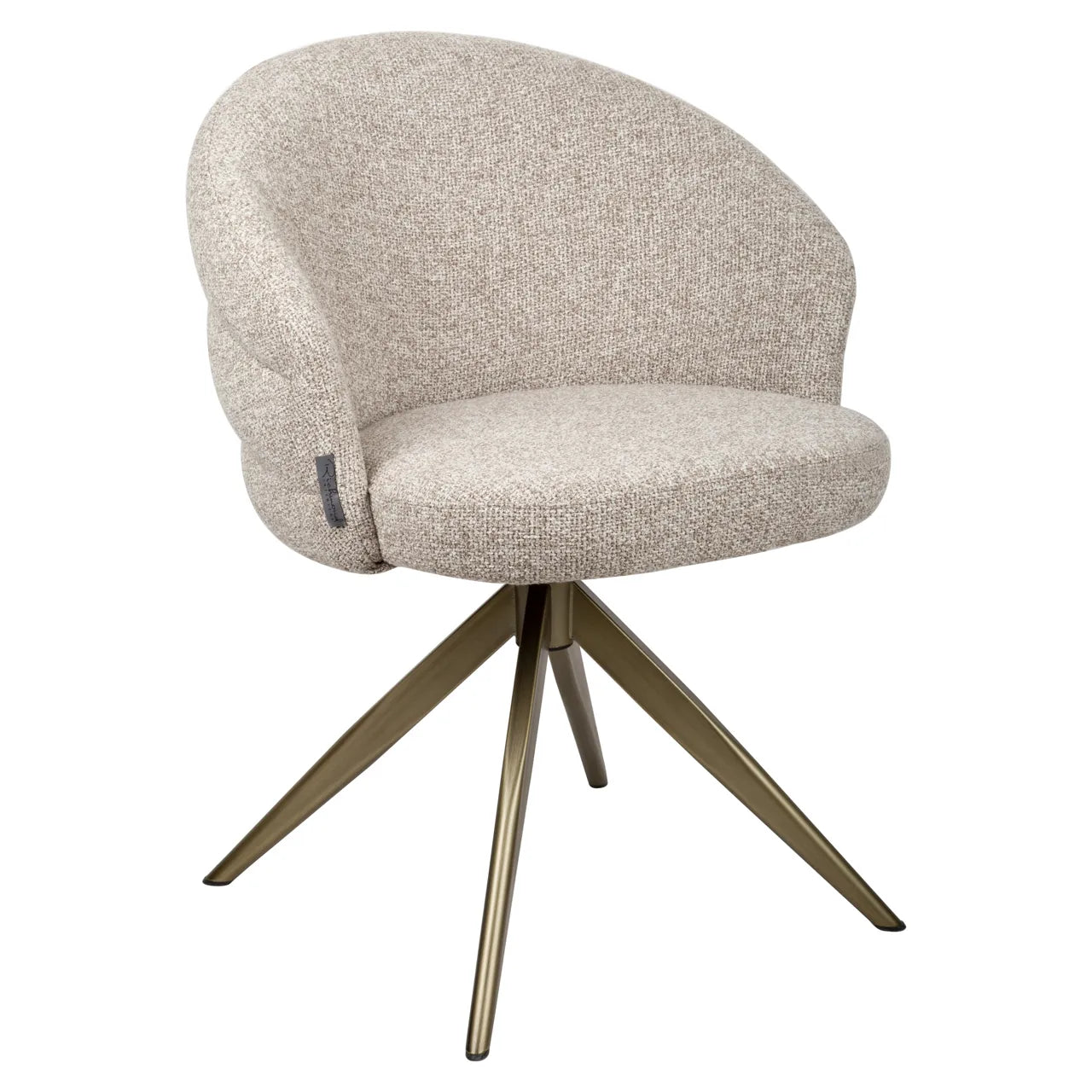Richmond Interiors Zendaya Cayenne Brown Swivel Dining Chair