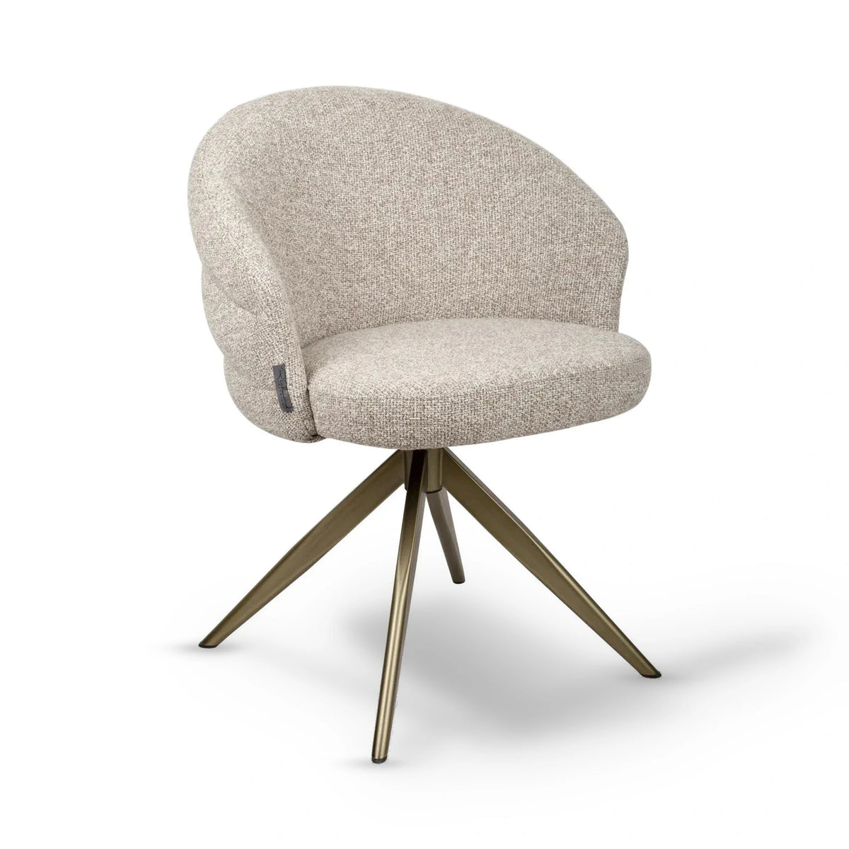 Richmond Interiors Zendaya Cayenne Brown Swivel Dining Chair