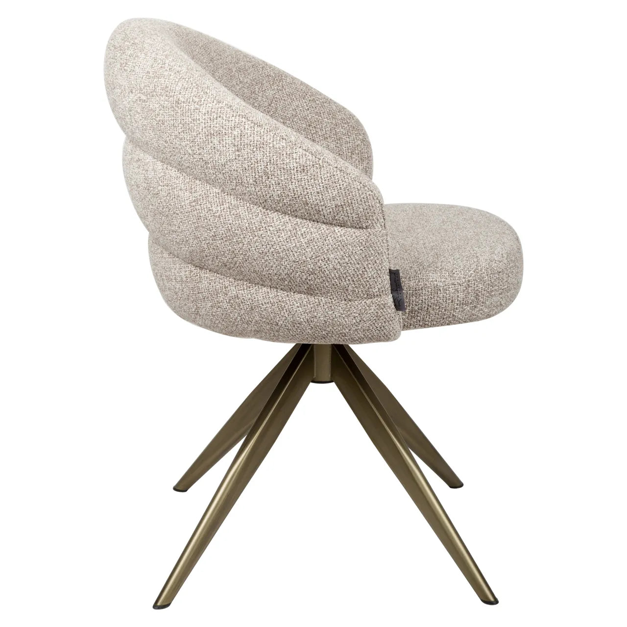 Richmond Interiors Zendaya Cayenne Brown Swivel Dining Chair