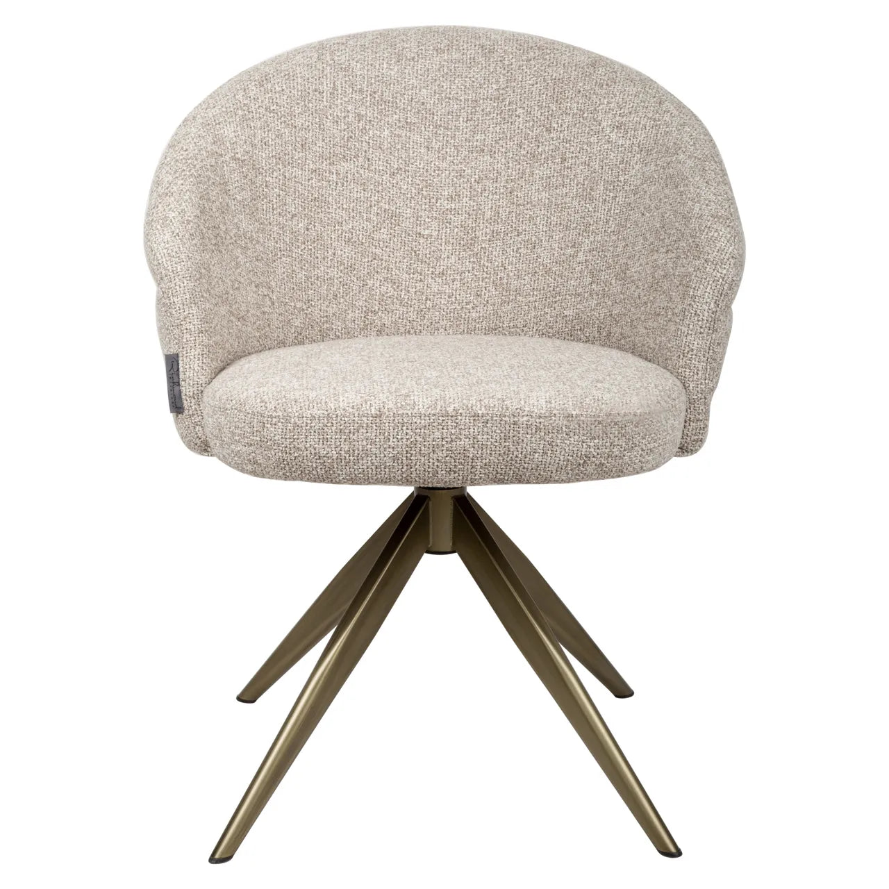 Richmond Interiors Zendaya Cayenne Brown Swivel Dining Chair