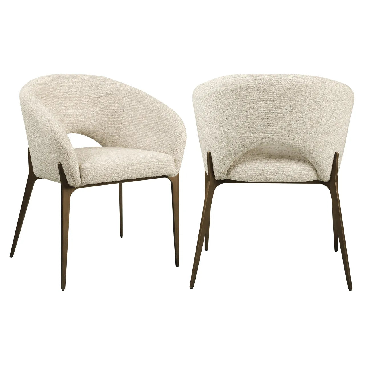 Richmond Interiors Kenzi Natural Chenille Dining Chair