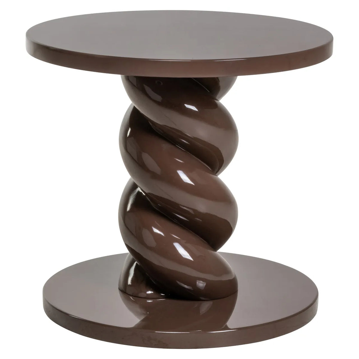 Richmond Interiors Coco Chestnut Brown Resin Side Table