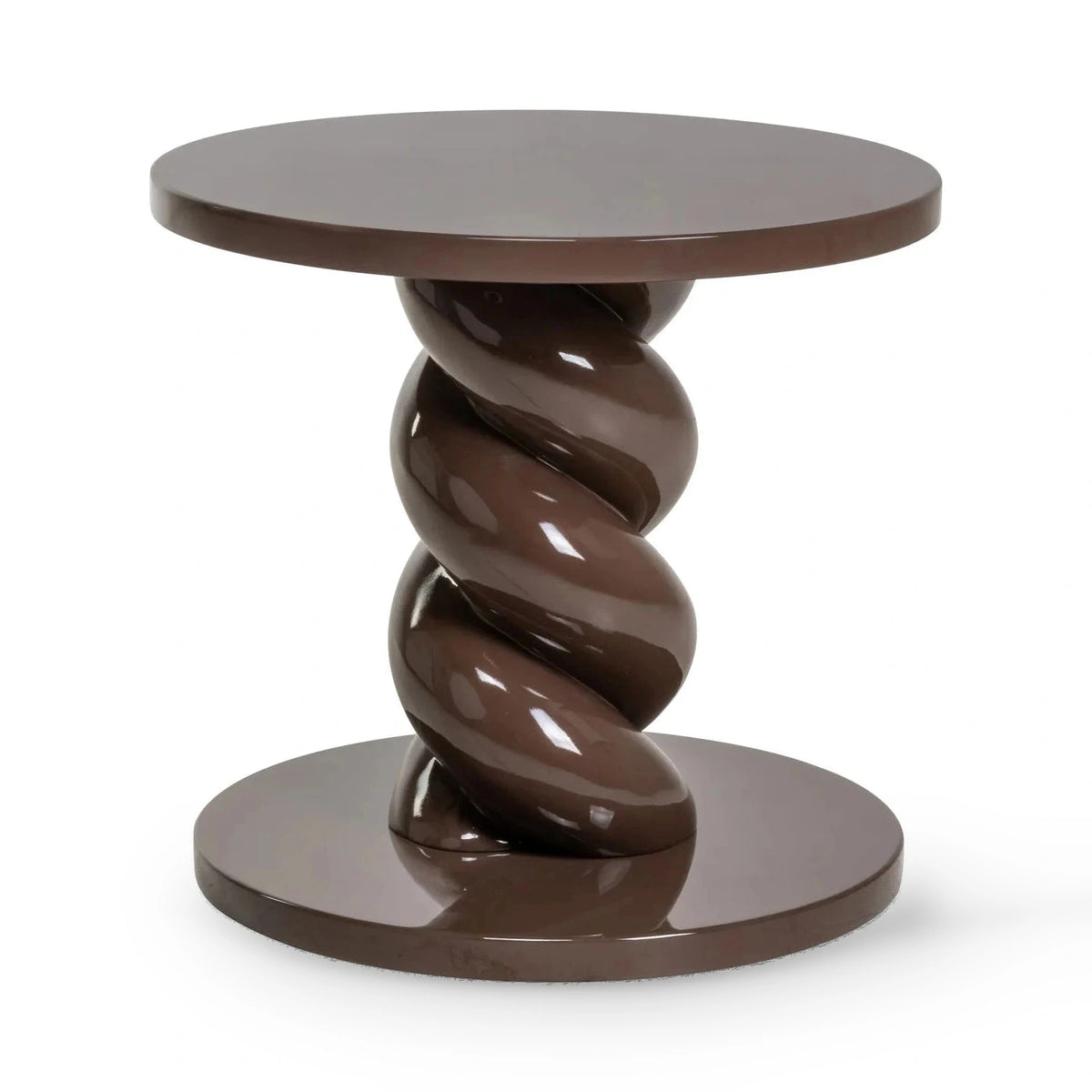 Richmond Interiors Coco Chestnut Brown Resin Side Table