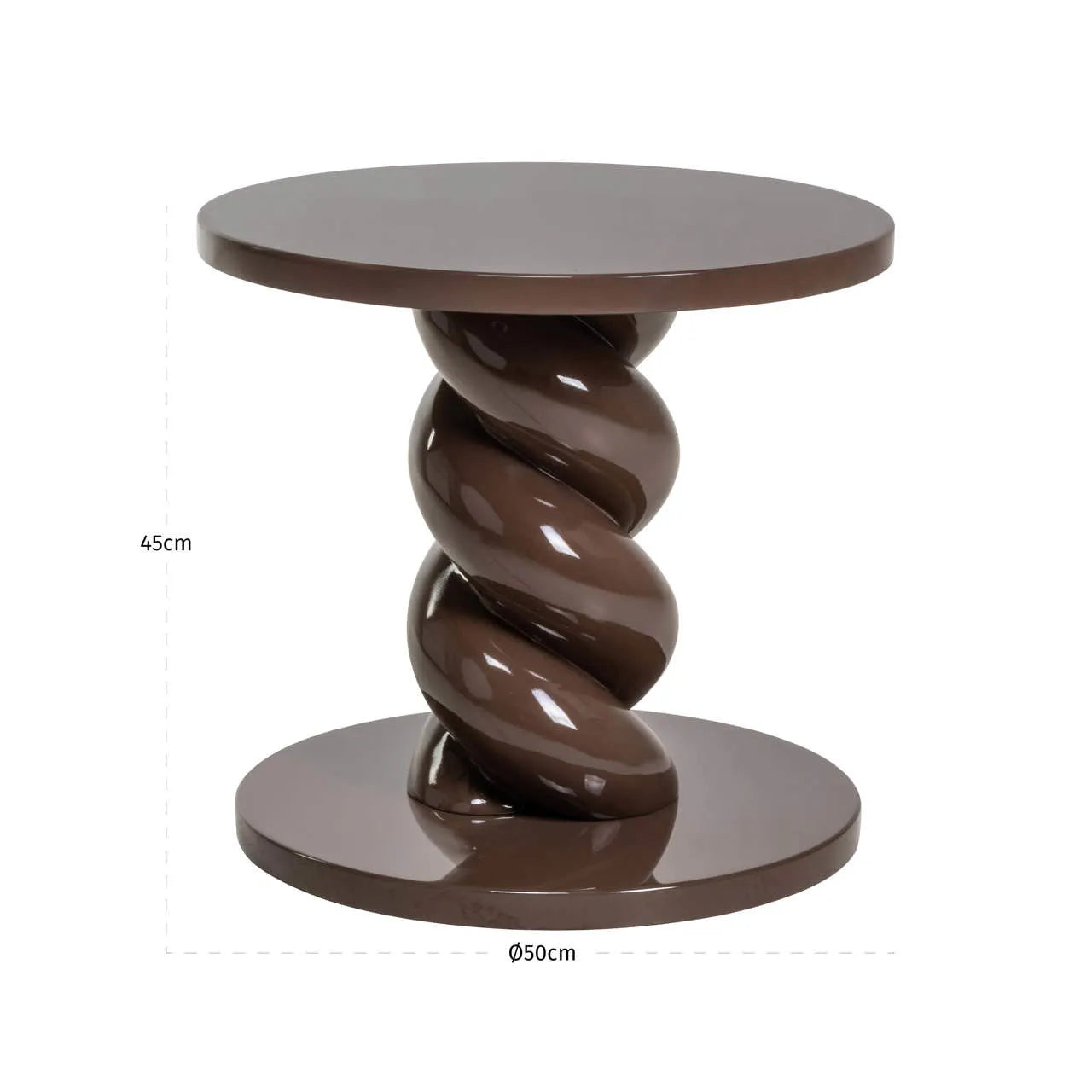 Richmond Interiors Coco Chestnut Brown Resin Side Table