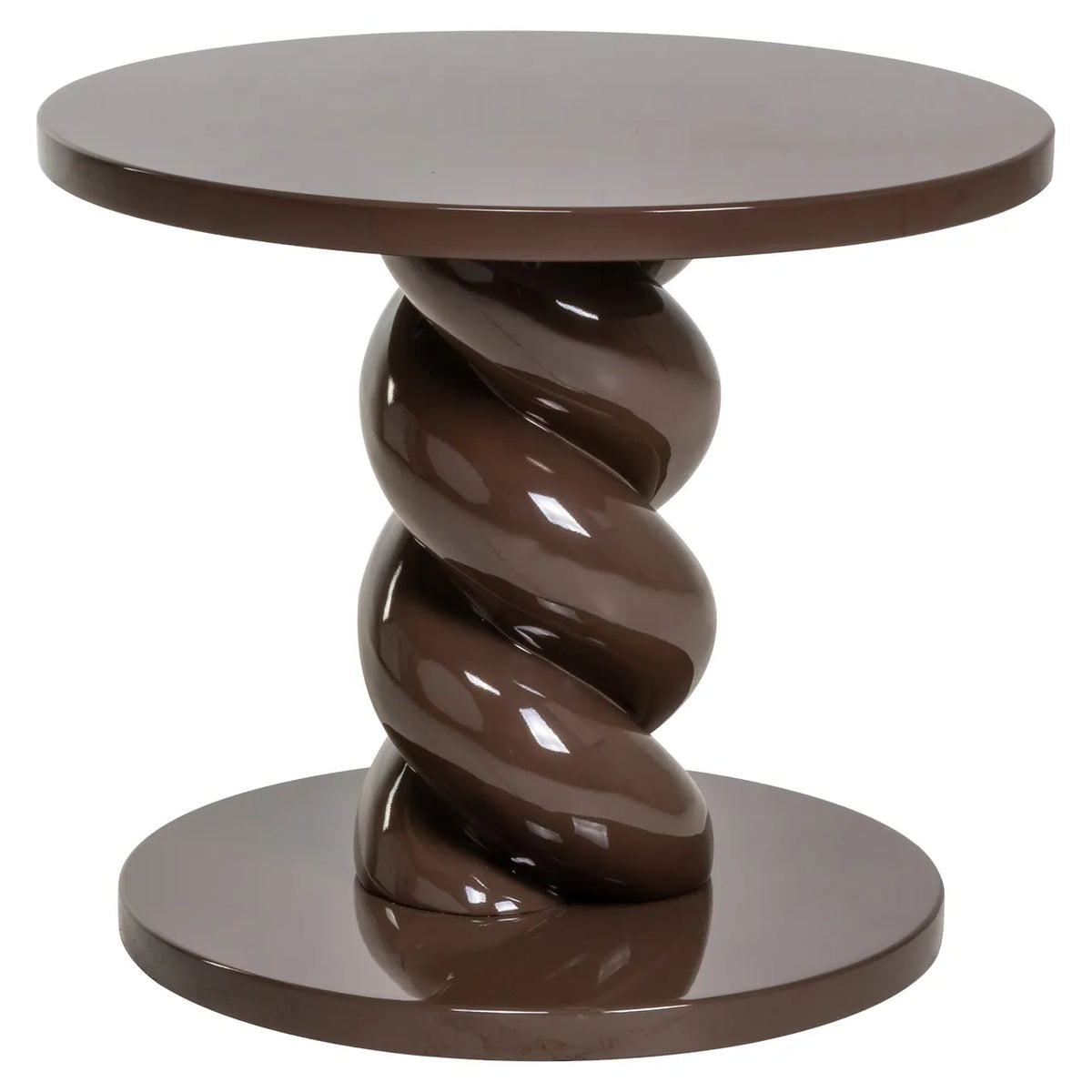 Richmond Interiors Celeste Chestnut Brown Resin Side Table