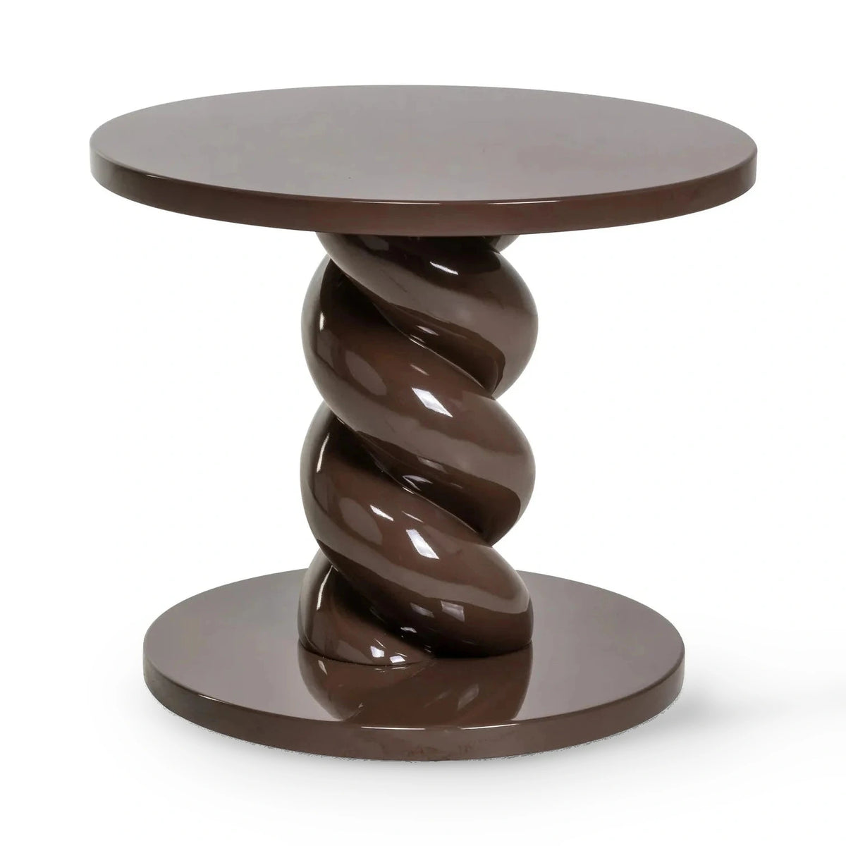 Richmond Interiors Celeste Chestnut Brown Resin Side Table