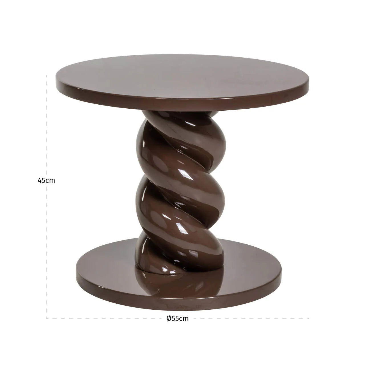 Richmond Interiors Celeste Chestnut Brown Resin Side Table