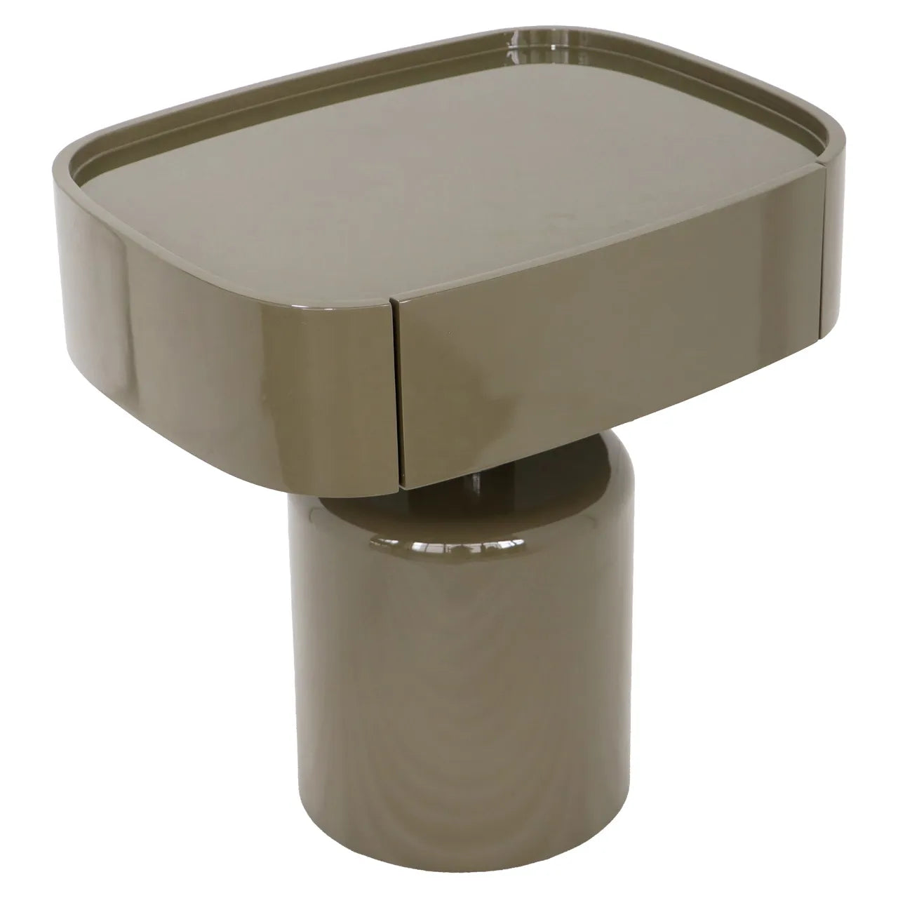 Richmond Interiors Sage Clay Green Wood Bedside Table