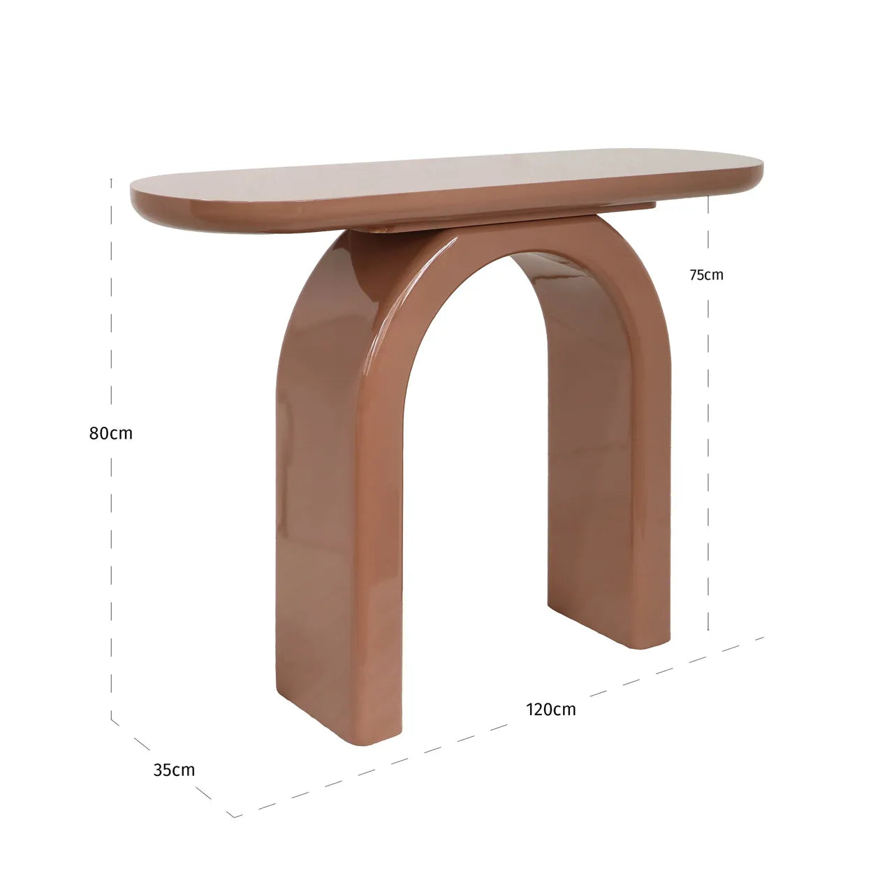 Richmond Interiors Kourtney Mocha Mousse Wood Console Table