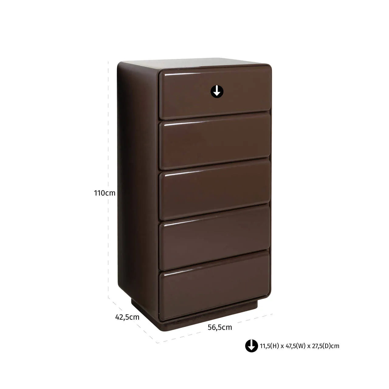 Richmond Interiors Lizzie Chestnut Brown Wood Multi-Drawer Cabinet