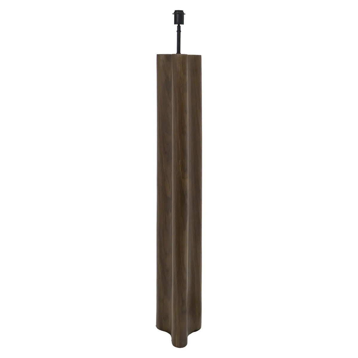 Richmond Interiors Jamy Walnut Brown Wood Floor Lamp