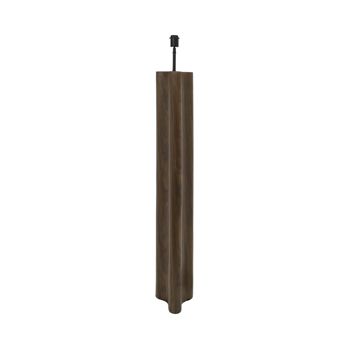 Richmond Interiors Jamy Walnut Brown Wood Floor Lamp