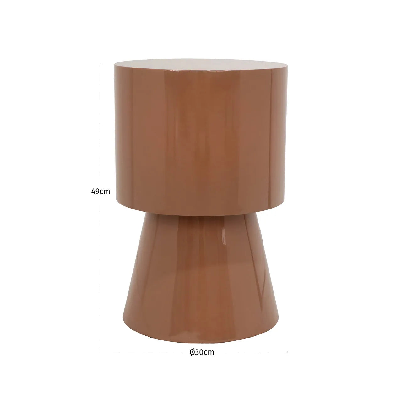 Richmond Interiors Liza Mocha Mousse Resin Side Table