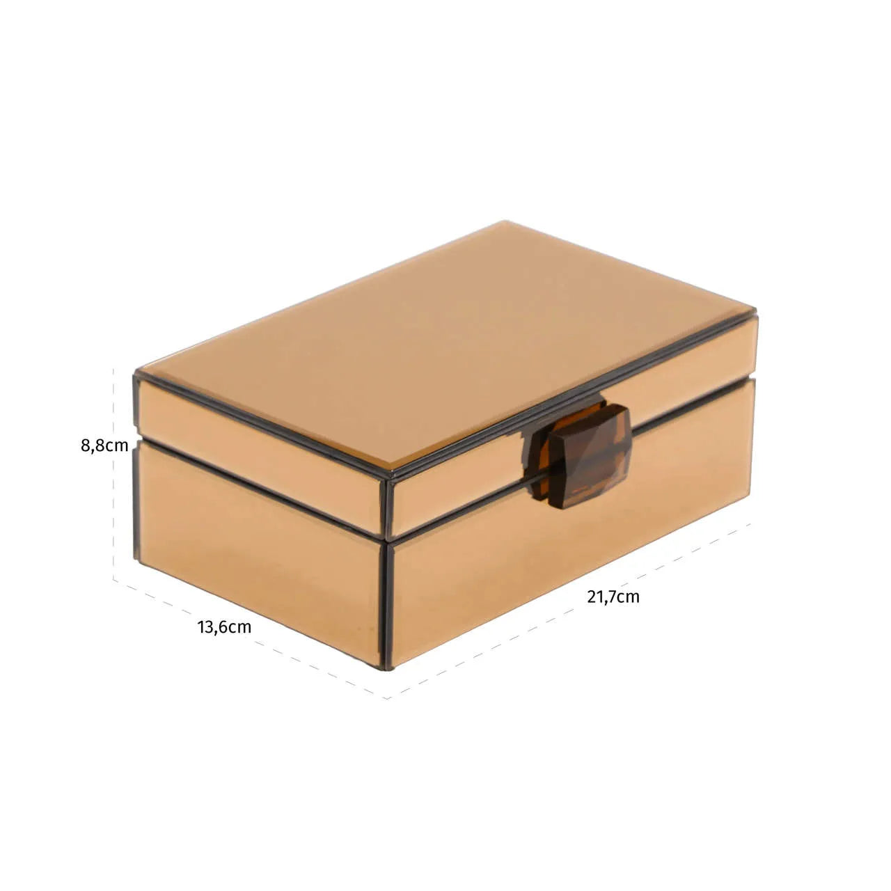Richmond Interiors Lins Brown Glass Storage Box
