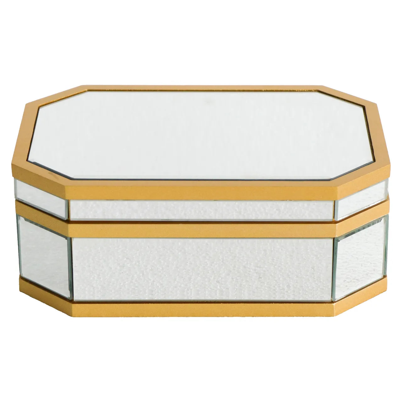 Richmond Interiors Penny Silver Mirrored Storage Box