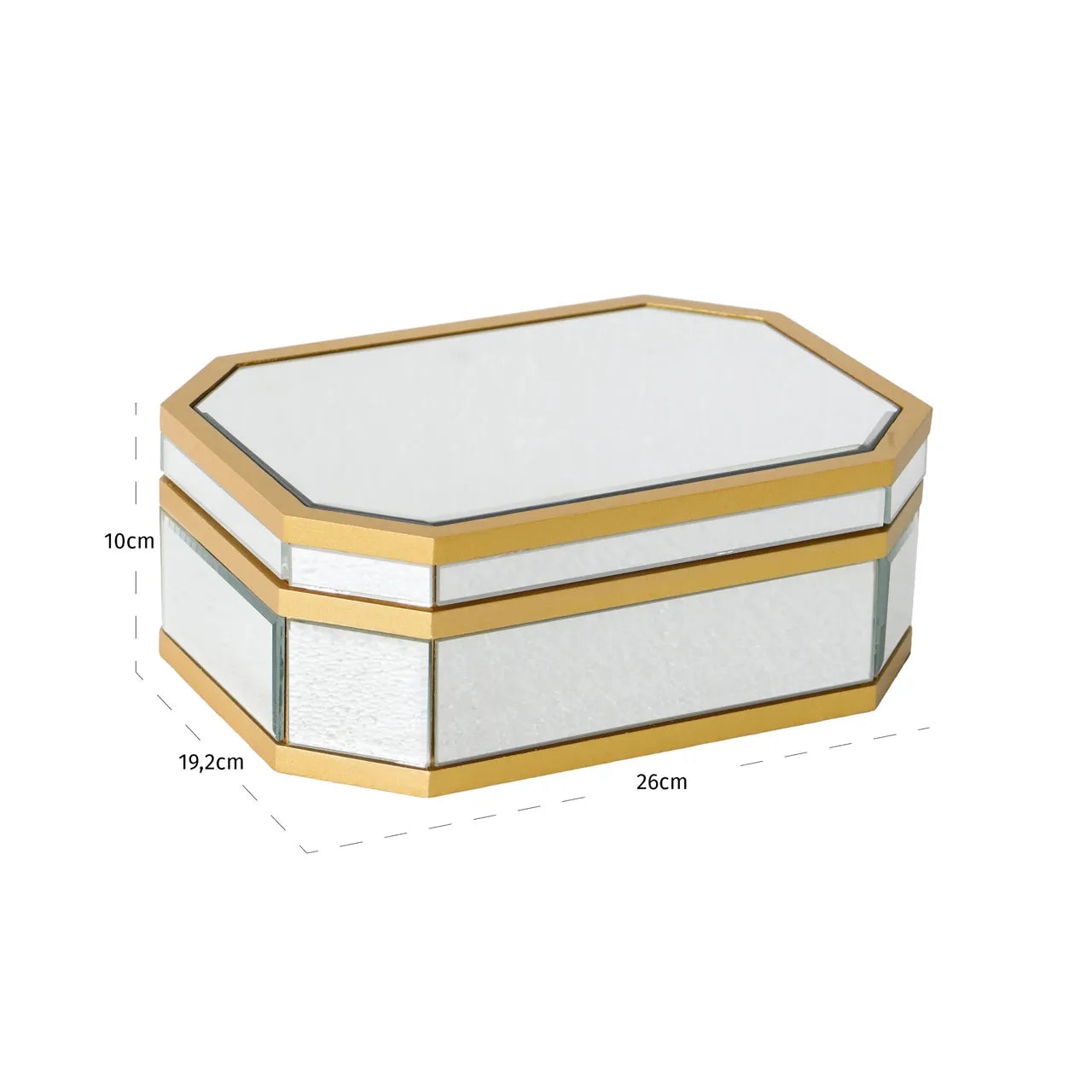 Richmond Interiors Penny Silver Mirrored Storage Box