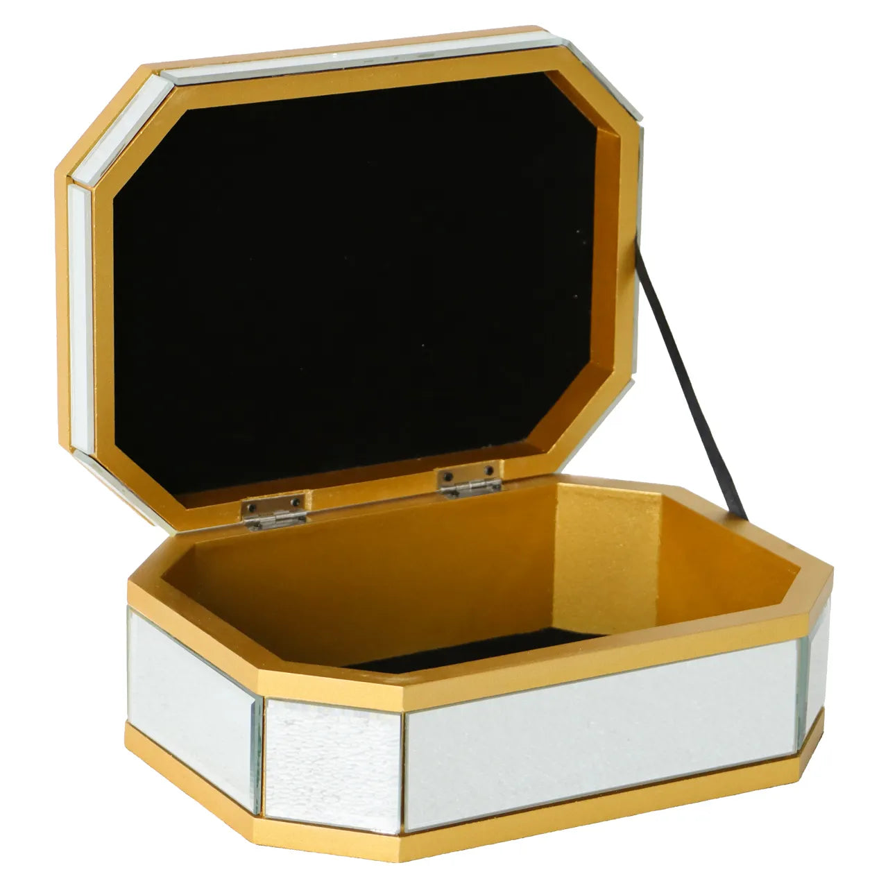 Richmond Interiors Penny Silver Mirrored Storage Box