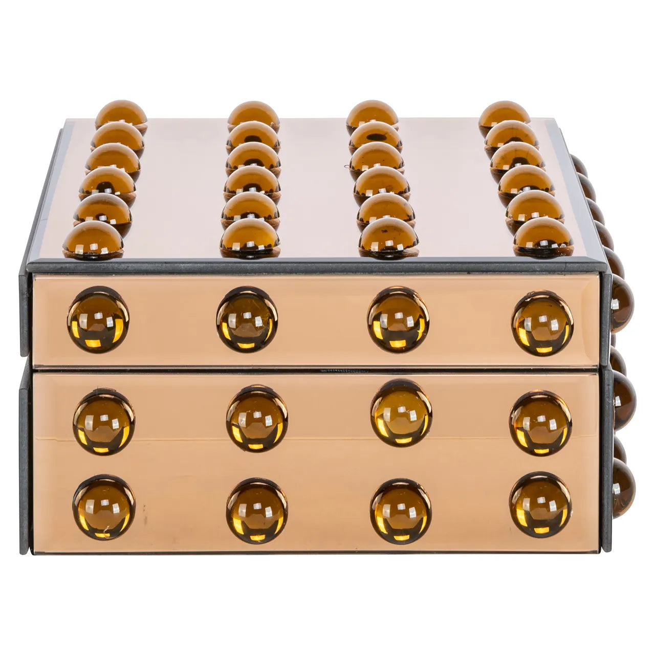 Richmond Interiors Layla Brown Mirrored Storage Box