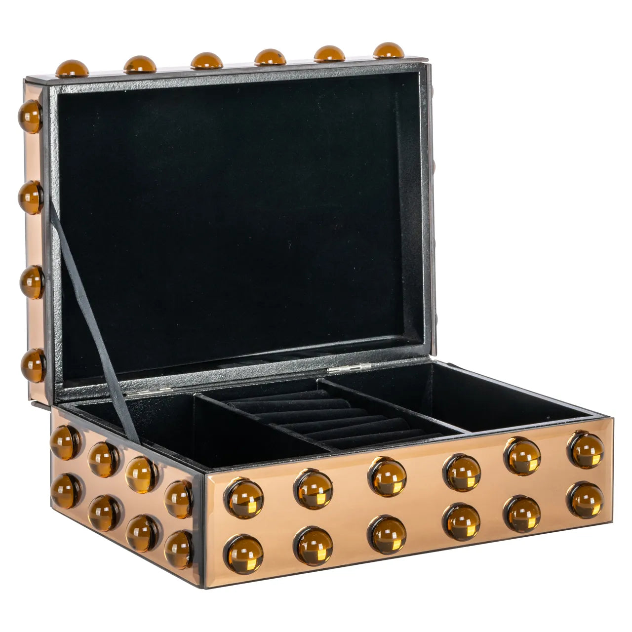 Richmond Interiors Layla Brown Mirrored Storage Box