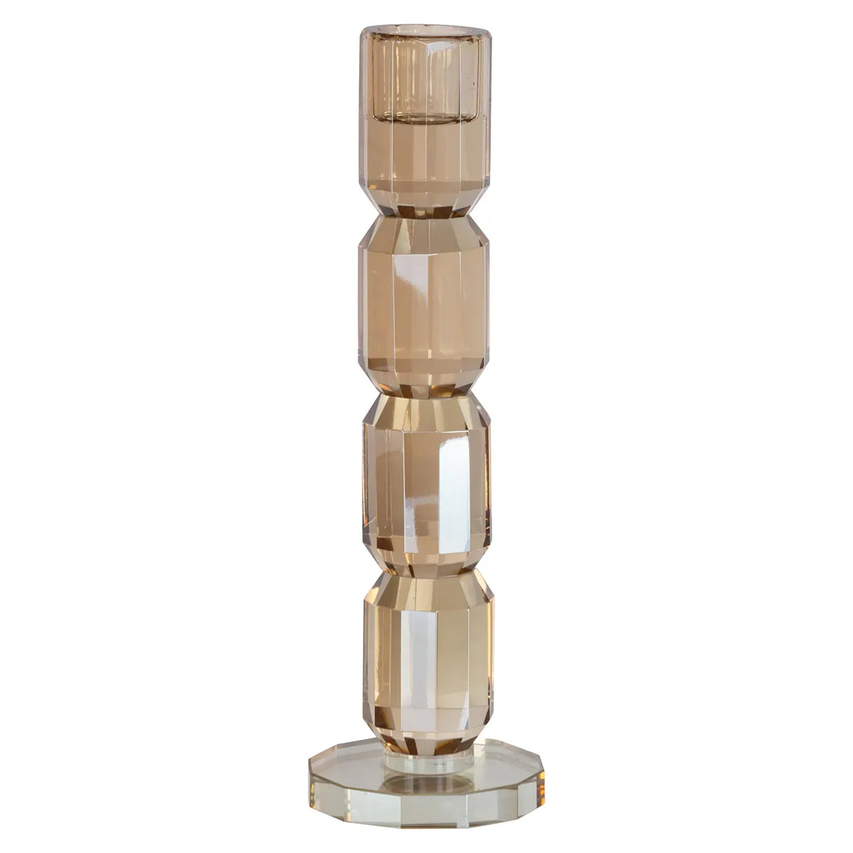 Richmond Interiors Dita Champagne Gold Crystal Candle Holder Small