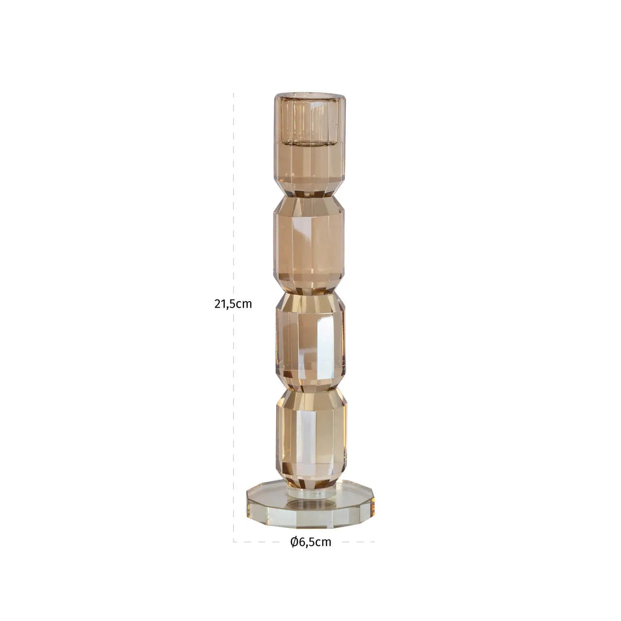 Richmond Interiors Dita Champagne Gold Crystal Candle Holder Small