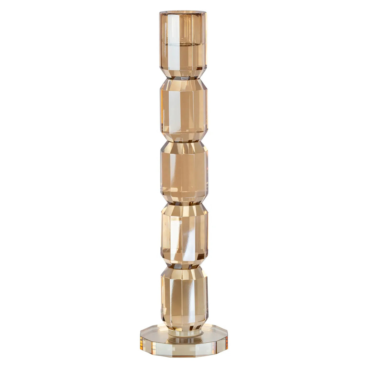 Richmond Interiors Dita Champagne Gold Crystal Candle Holder Large