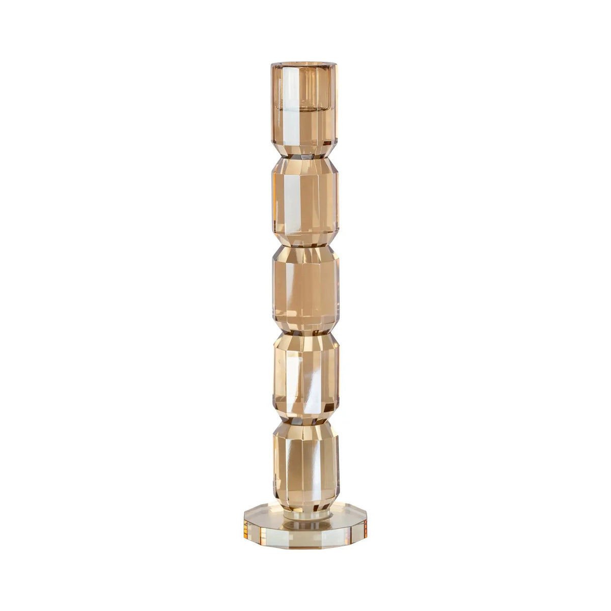 Richmond Interiors Dita Champagne Gold Crystal Candle Holder Large