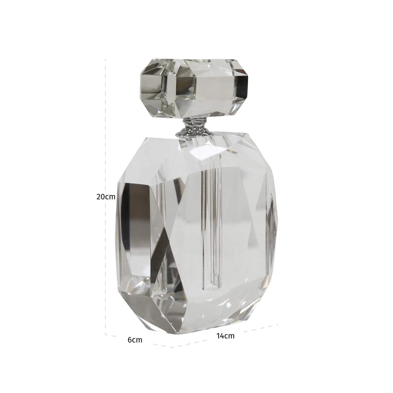 Richmond Interiors Khloe Clear Transparent Crystal Perfume Bottle