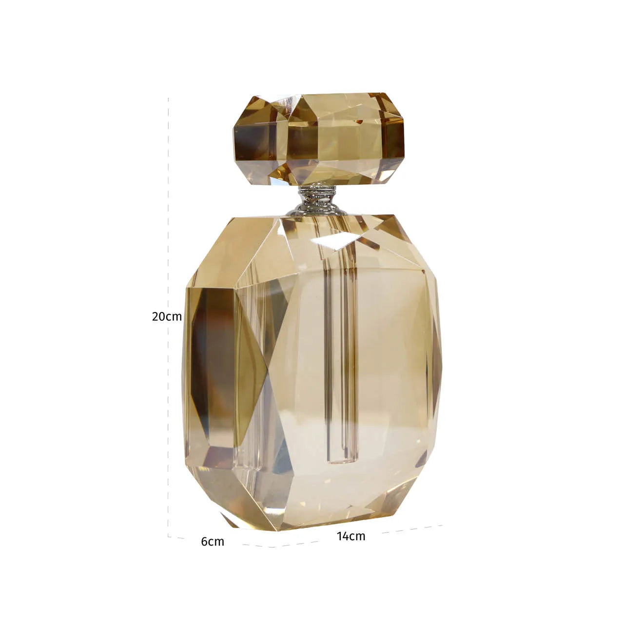 Richmond Interiors Khloe Champagne Gold Crystal Perfume Bottle