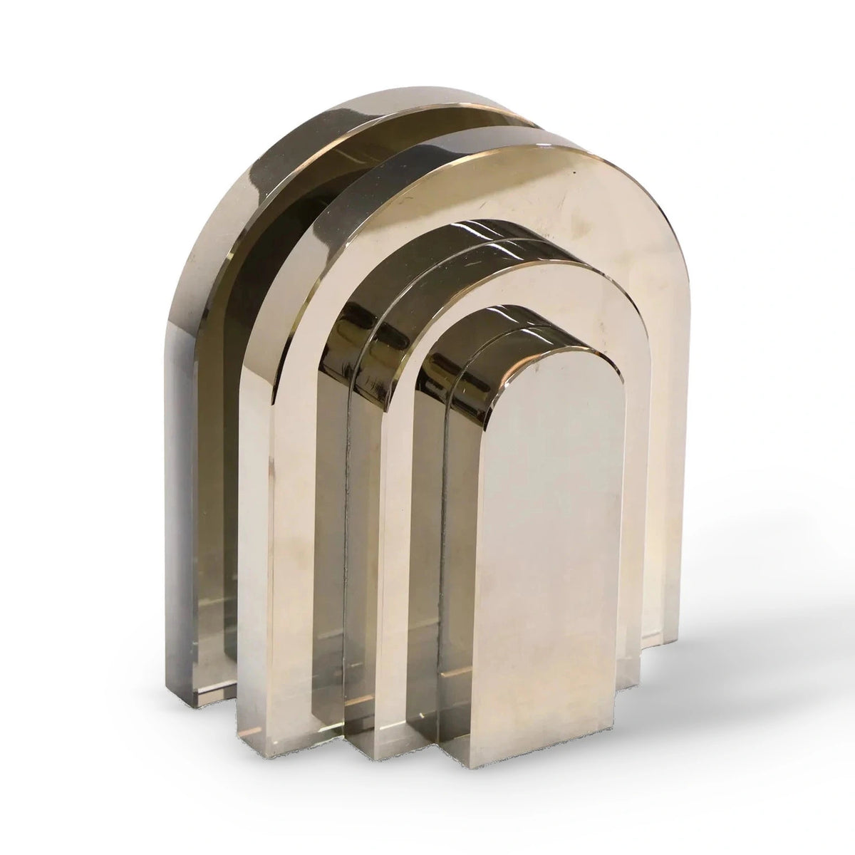 Richmond Interiors Rosy Smoky Grey Glass Bookends