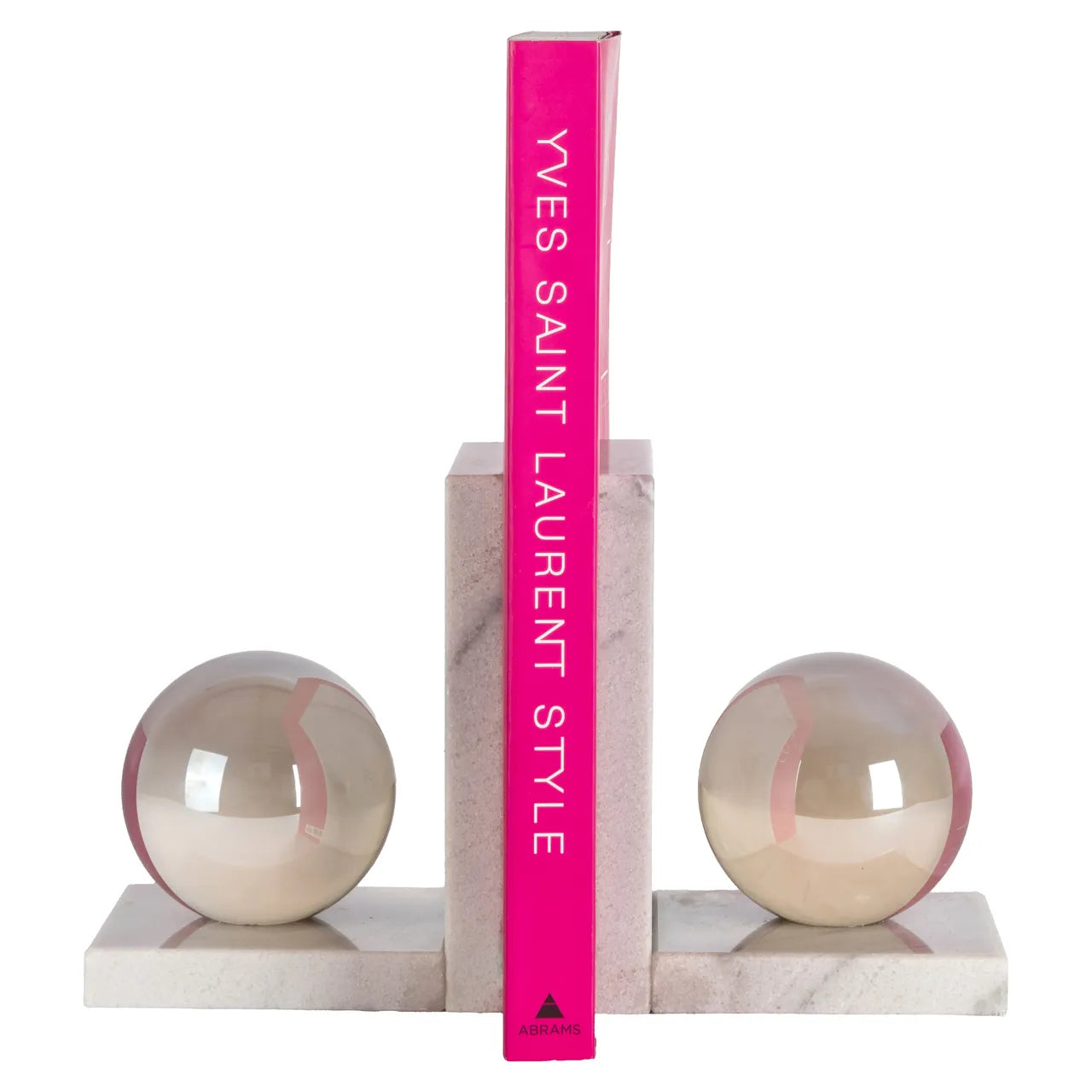 Richmond Interiors Lulu White Marble & Crystal Bookends