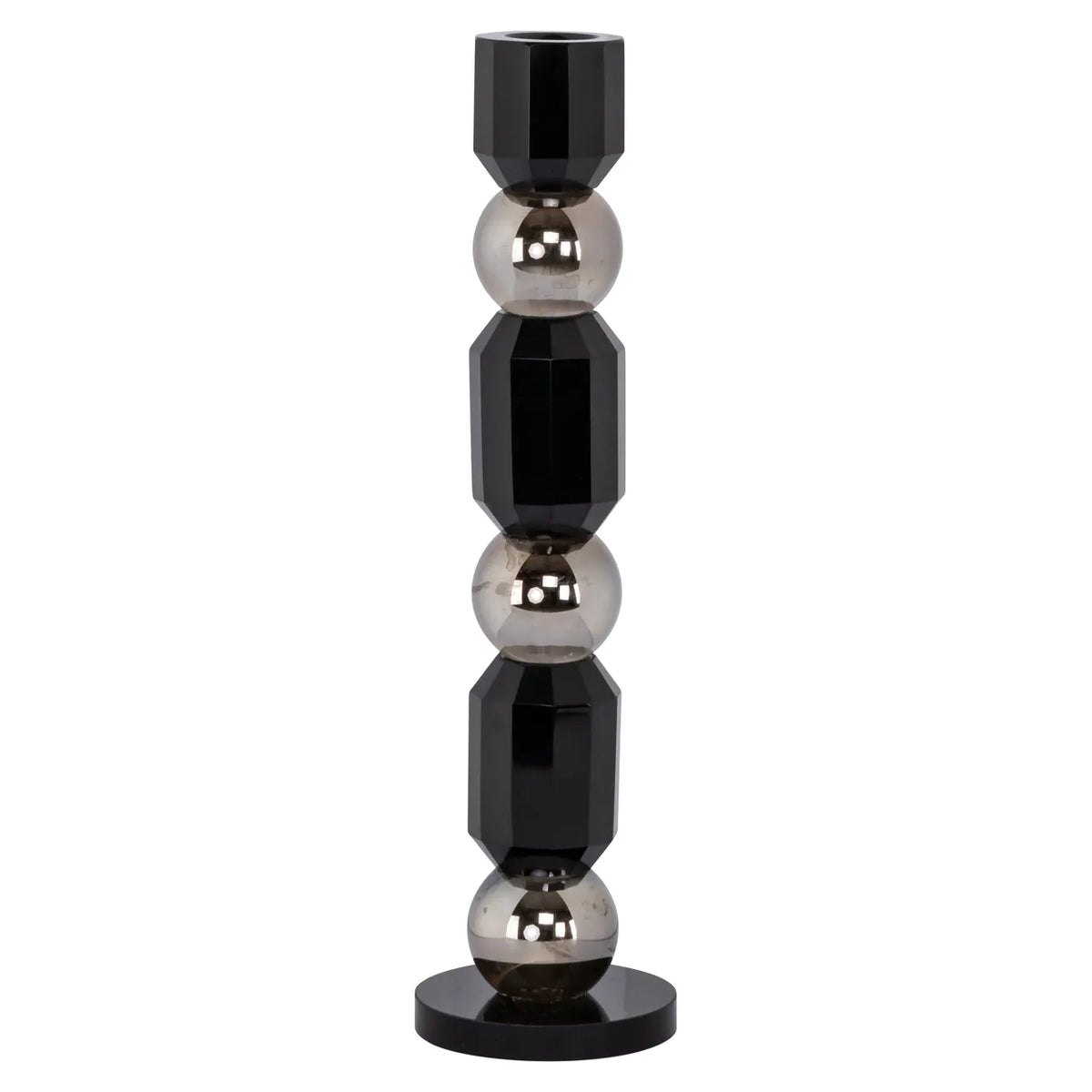 Richmond Interiors Jessy Black Crystal Candle Holder Small