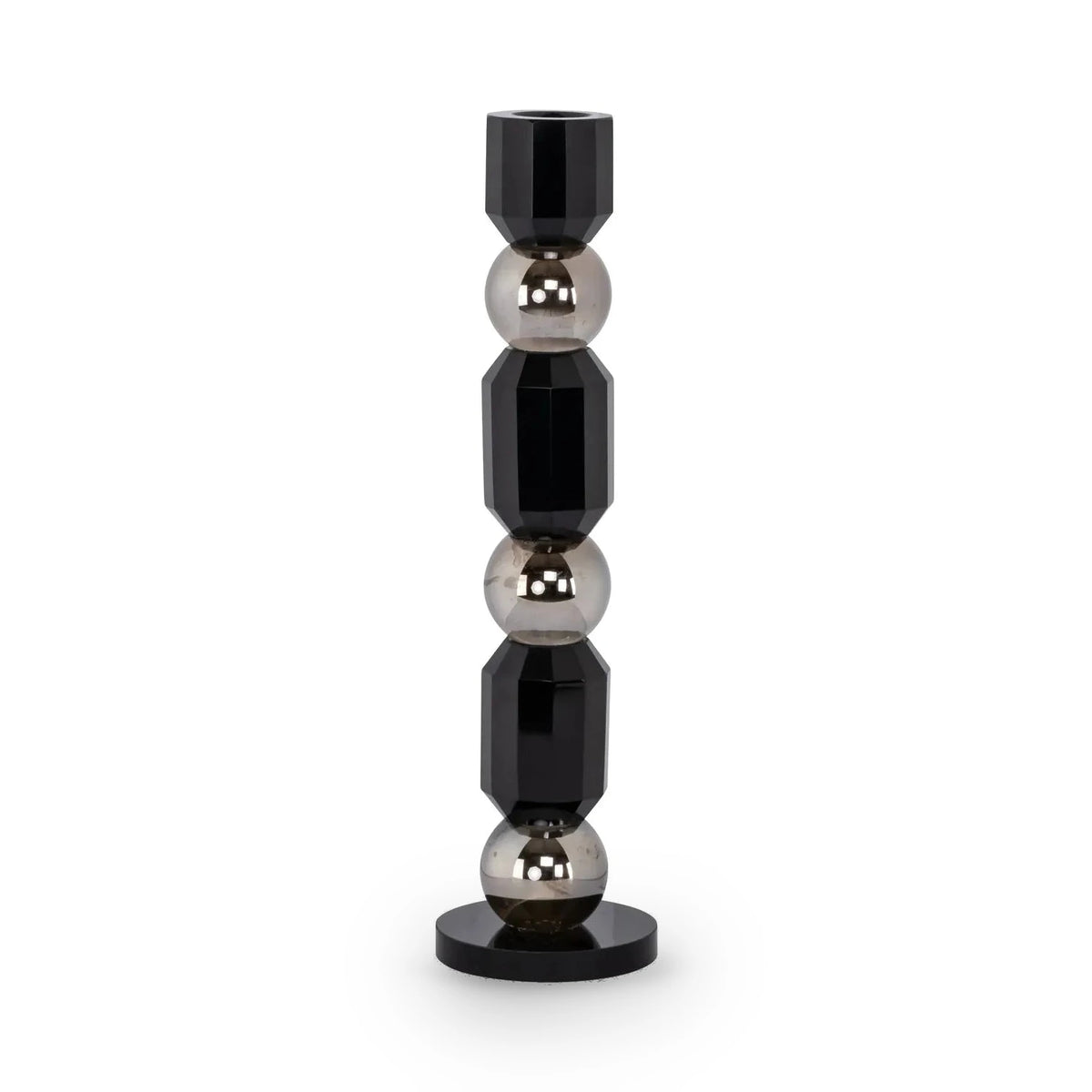 Richmond Interiors Jessy Black Crystal Candle Holder Small