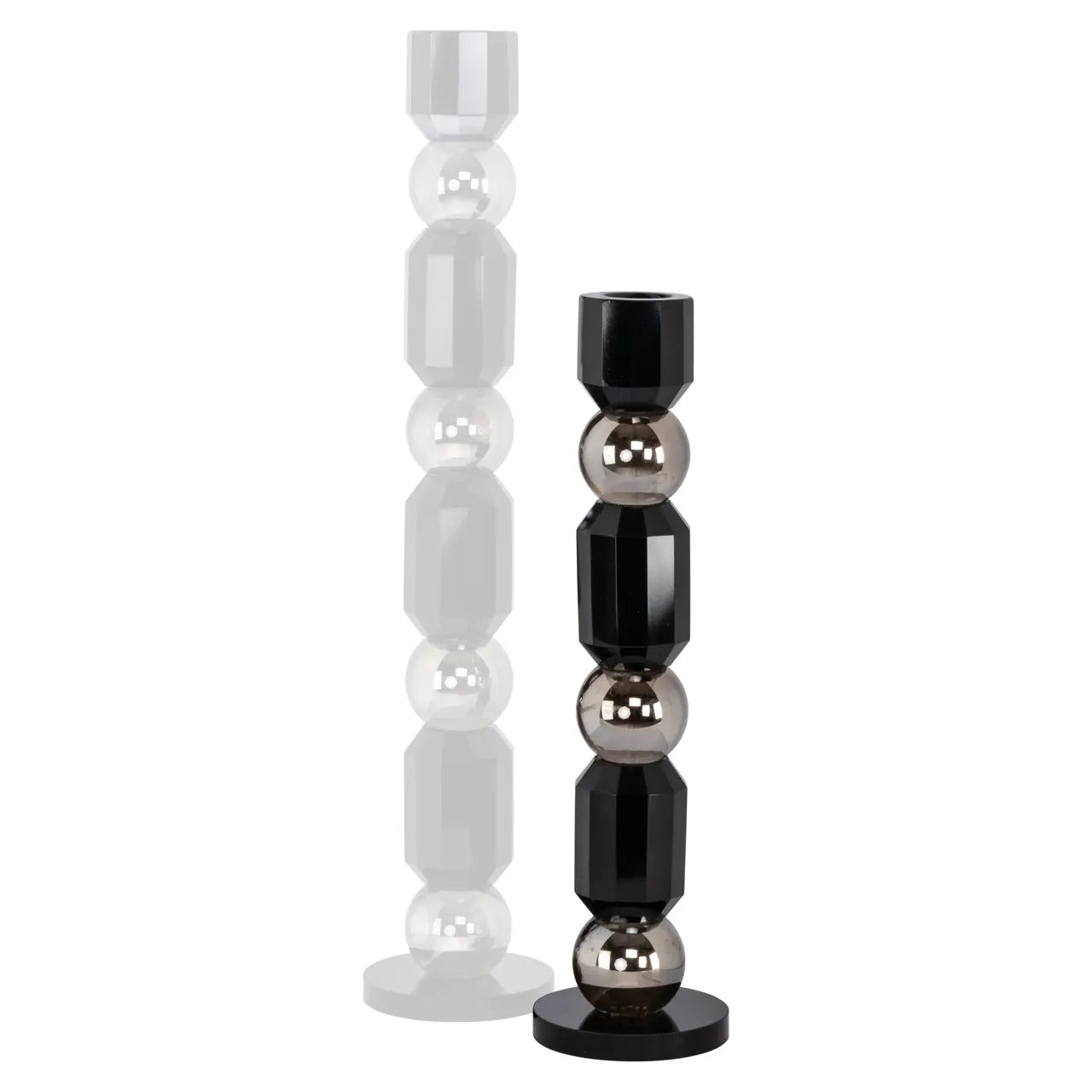 Richmond Interiors Jessy Black Crystal Candle Holder Small