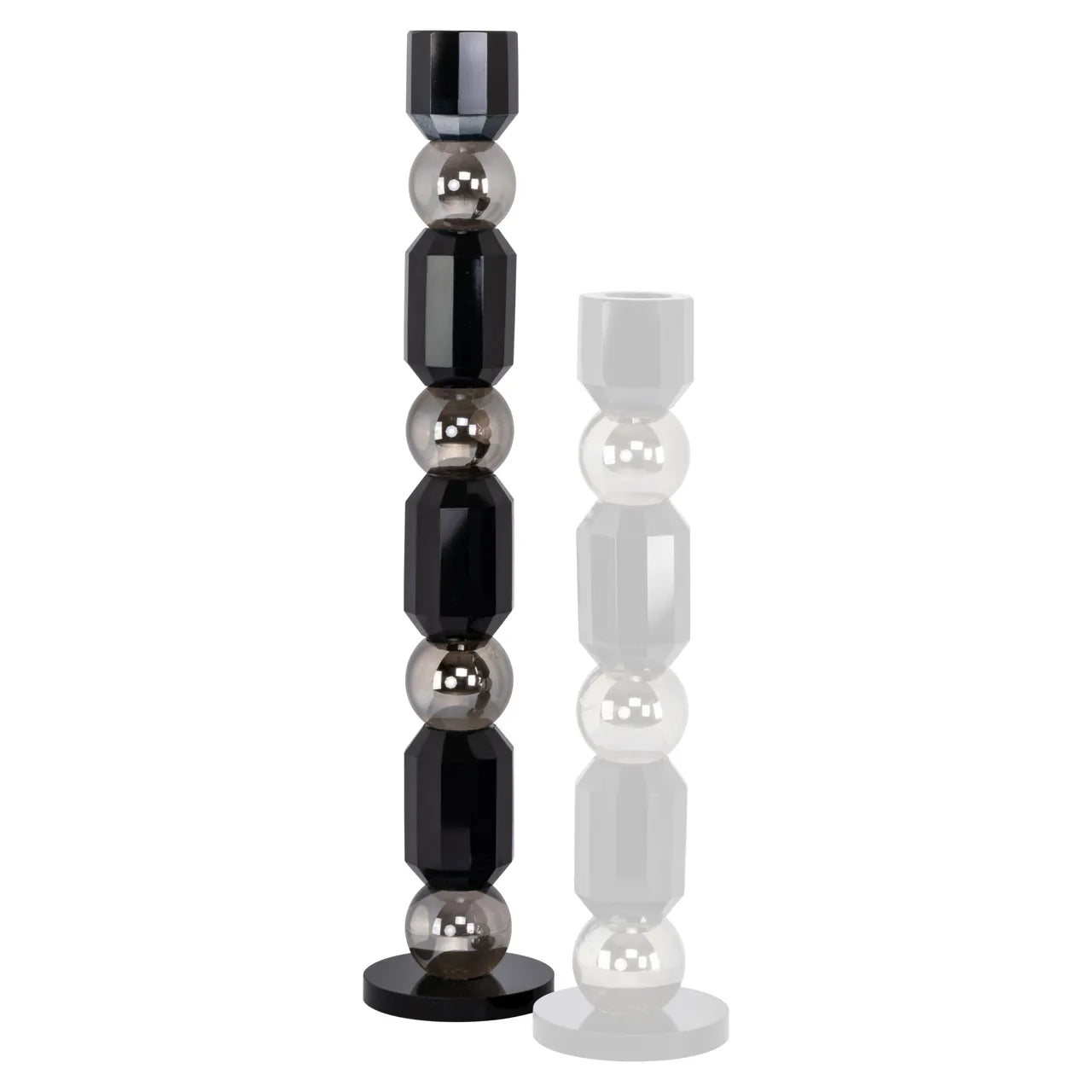 Richmond Interiors Jessy Black Crystal Candle Holder Large