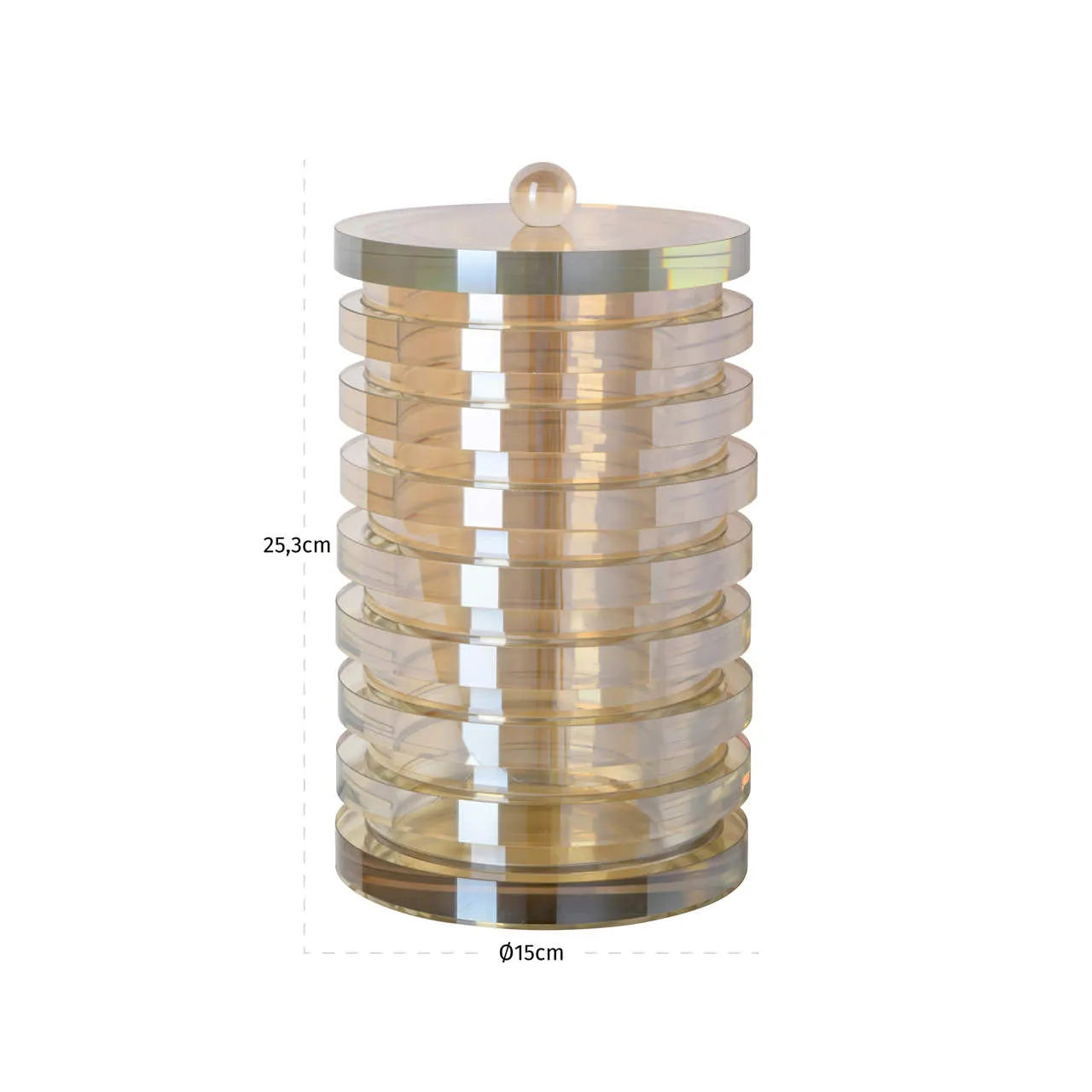 Richmond Interiors Joann Amber Crystal Storage Box