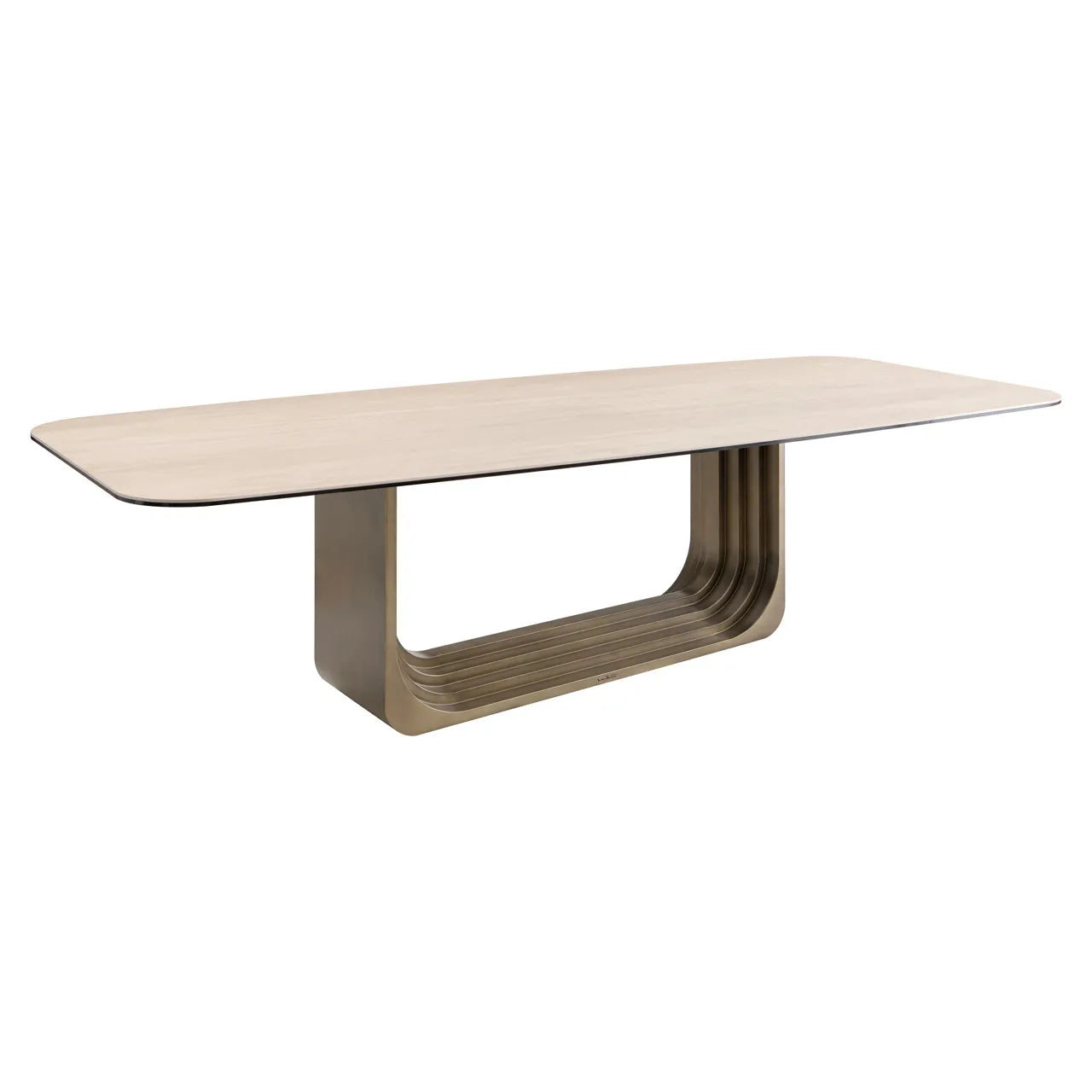 Richmond Interiors Maxfield Faux Travertine Dining Table 300cm