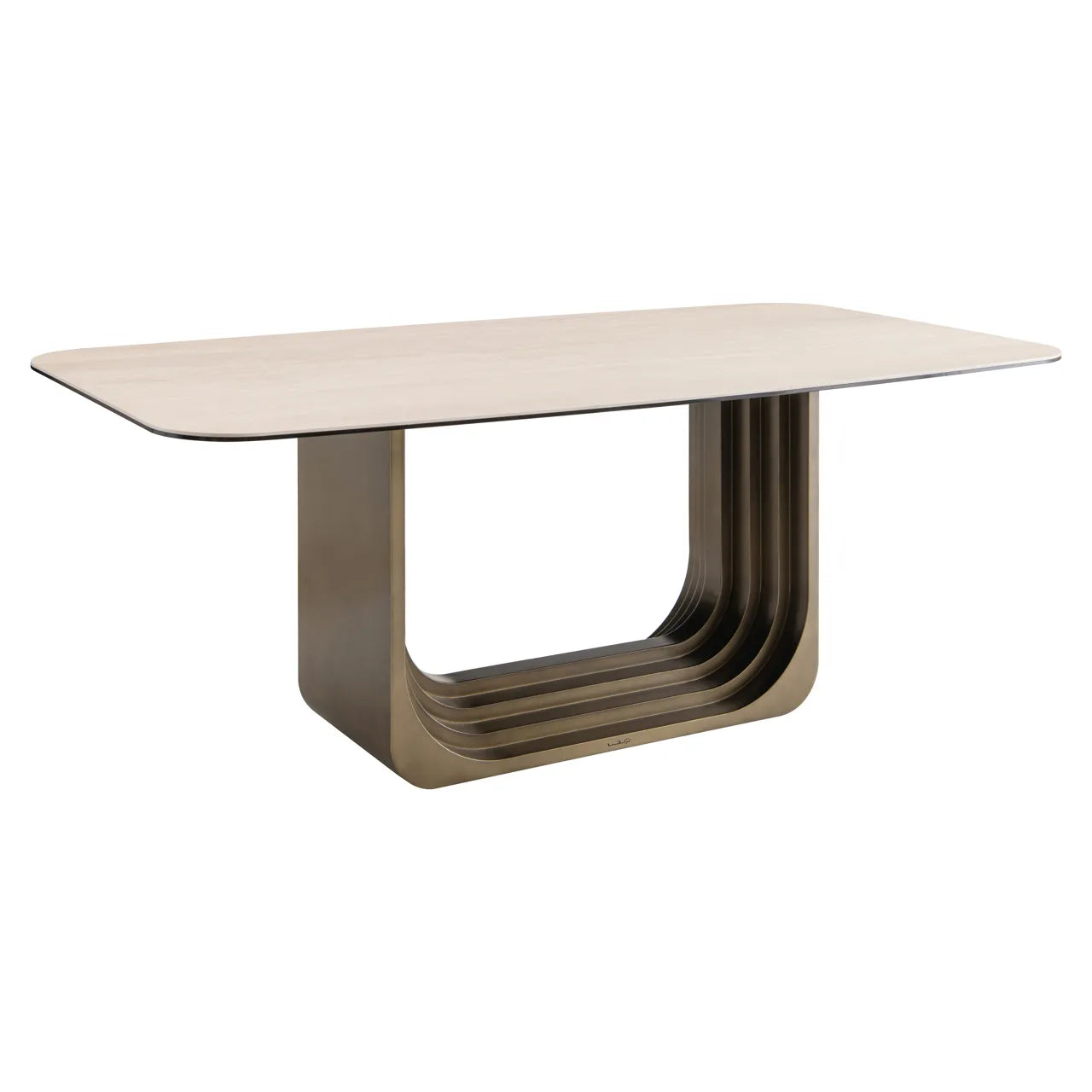 Richmond Interiors Maxfield Faux Travertine Dining Table 200cm
