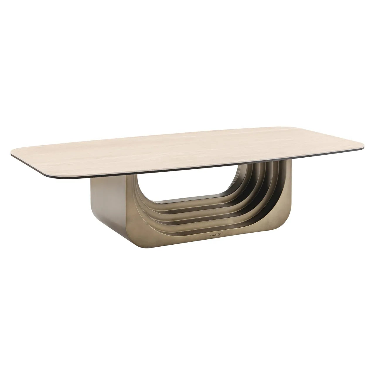 Richmond Interiors Maxfield Faux Travertine Coffee Table