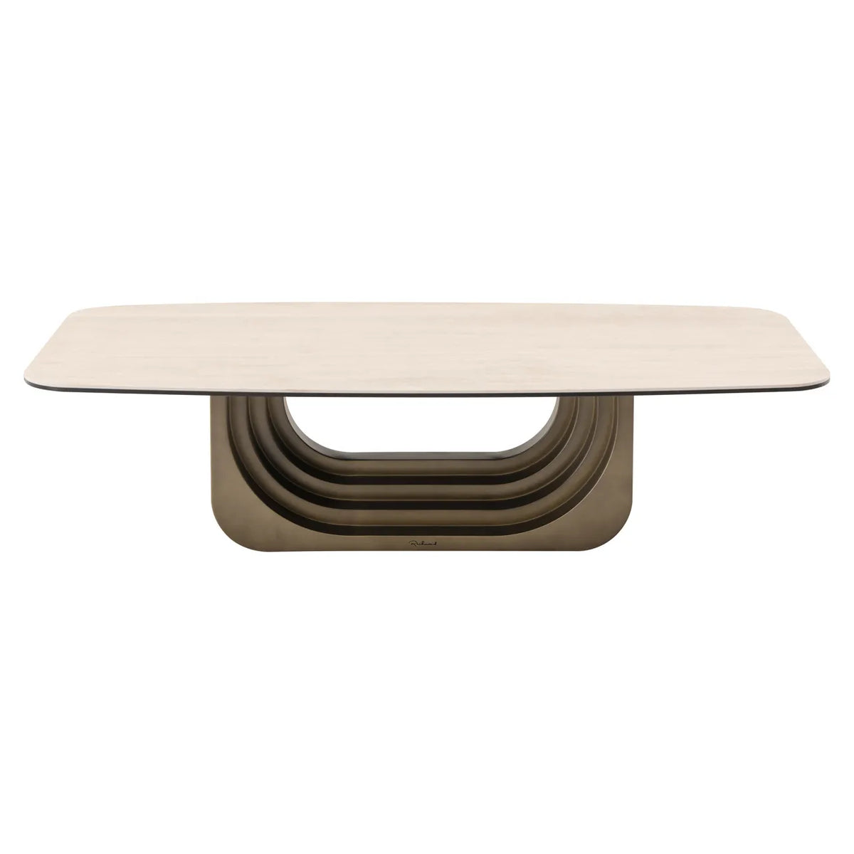 Richmond Interiors Maxfield Faux Travertine Coffee Table
