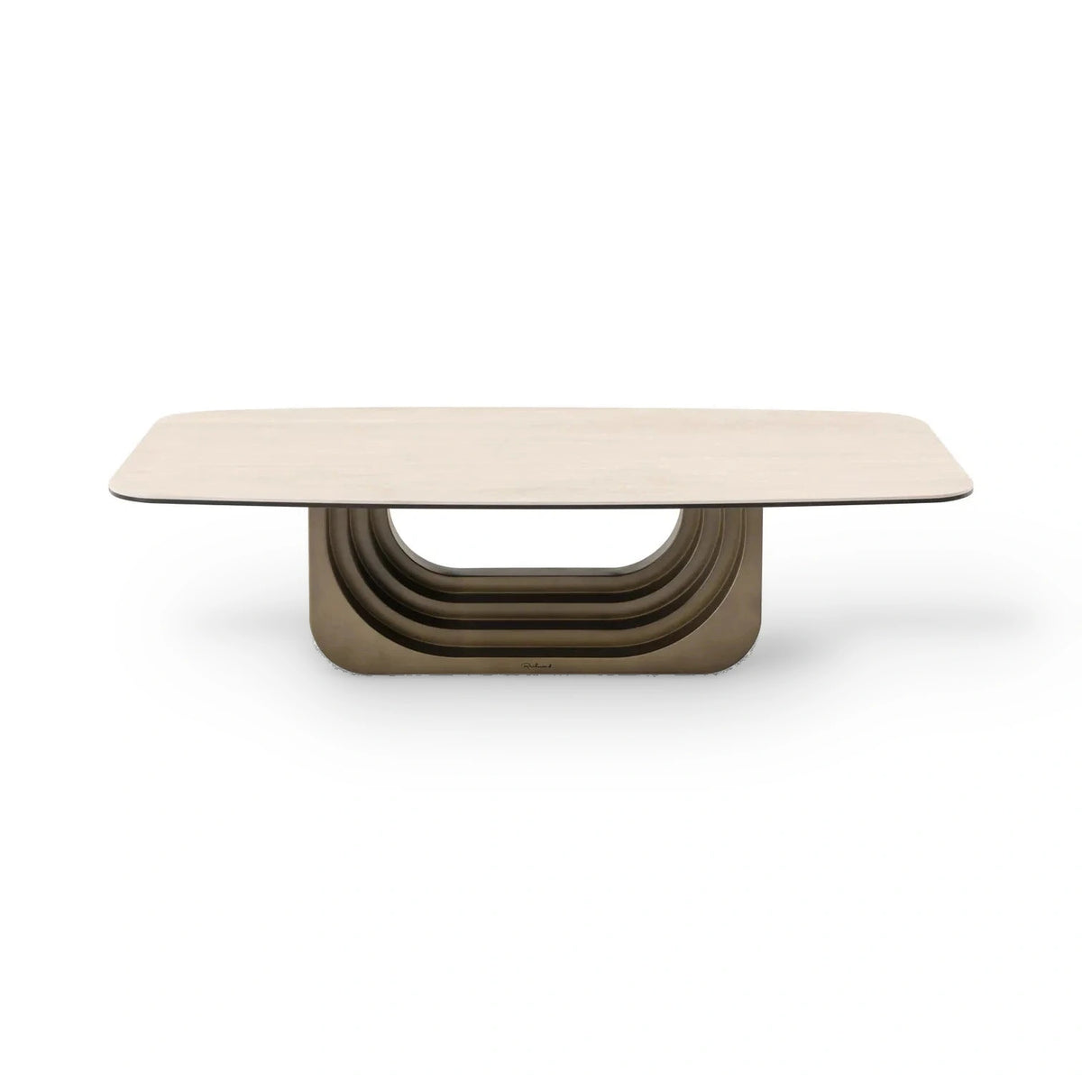 Richmond Interiors Maxfield Faux Travertine Coffee Table