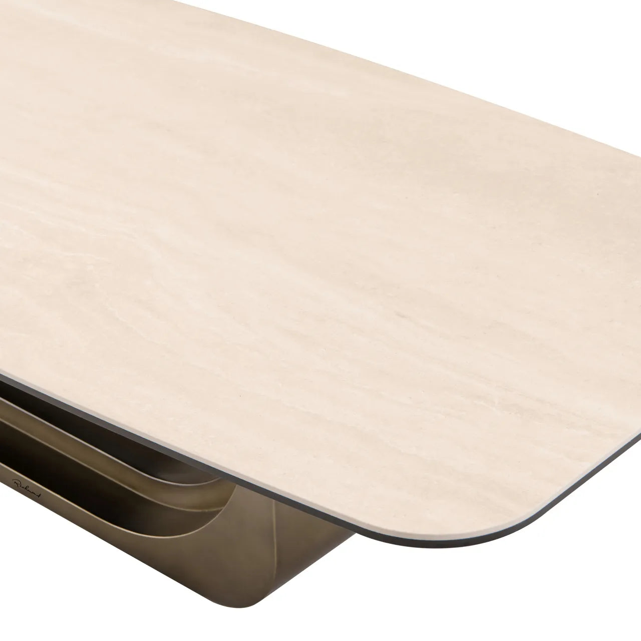 Richmond Interiors Maxfield Faux Travertine Coffee Table